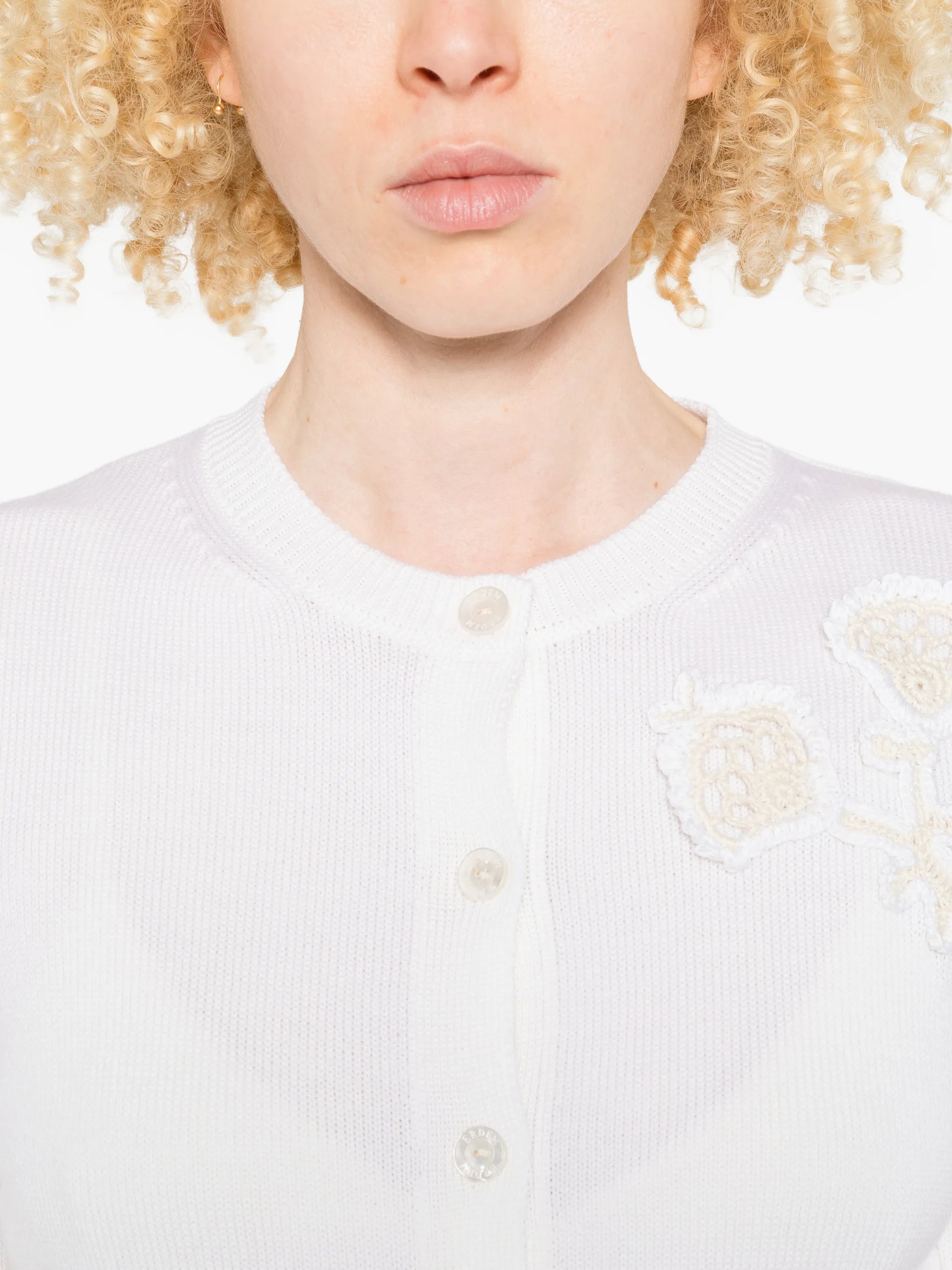 appliqué cardigan