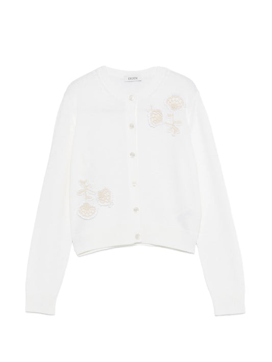 appliqué cardigan