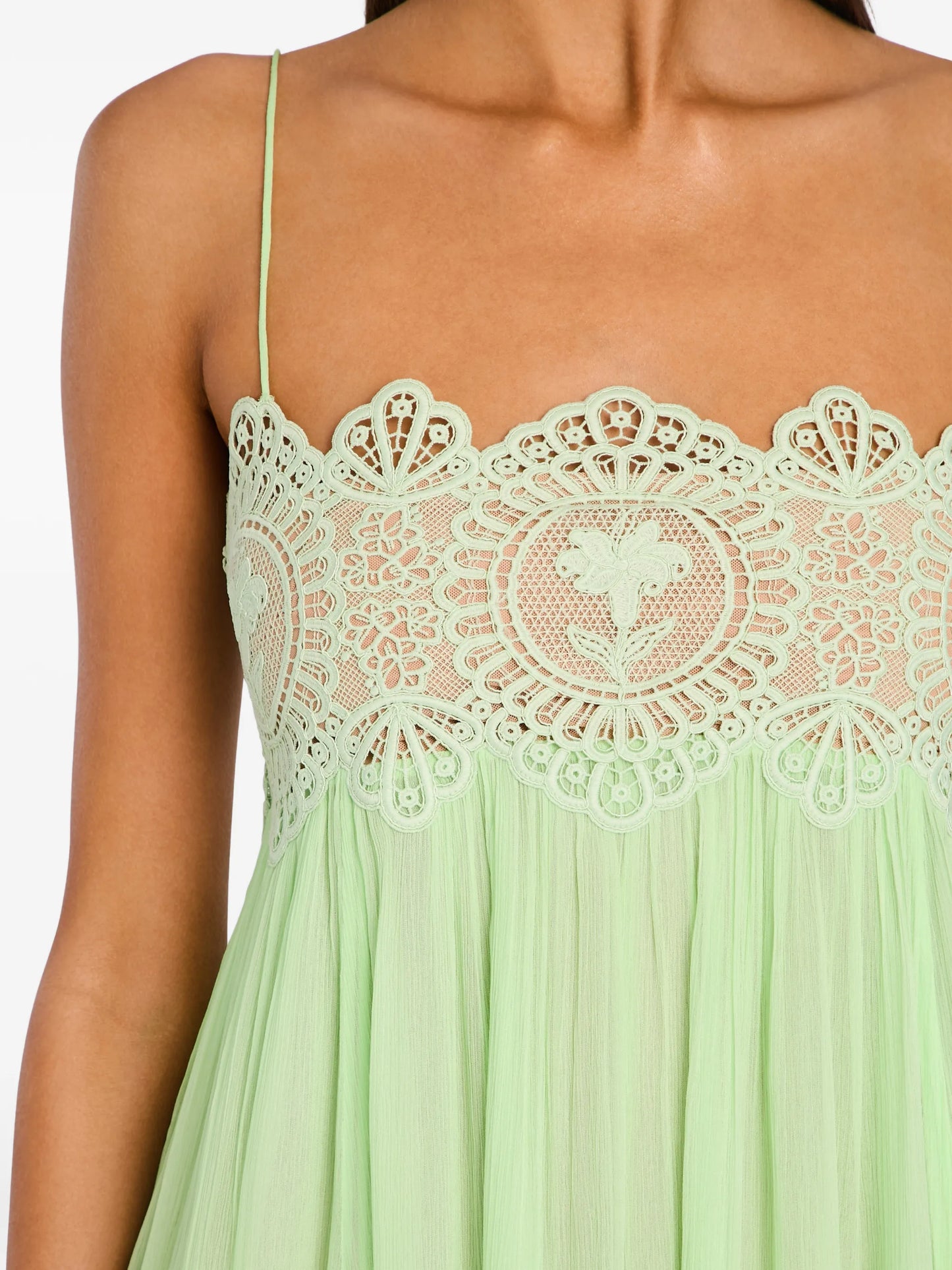 Gypsy lace-trimmed dress