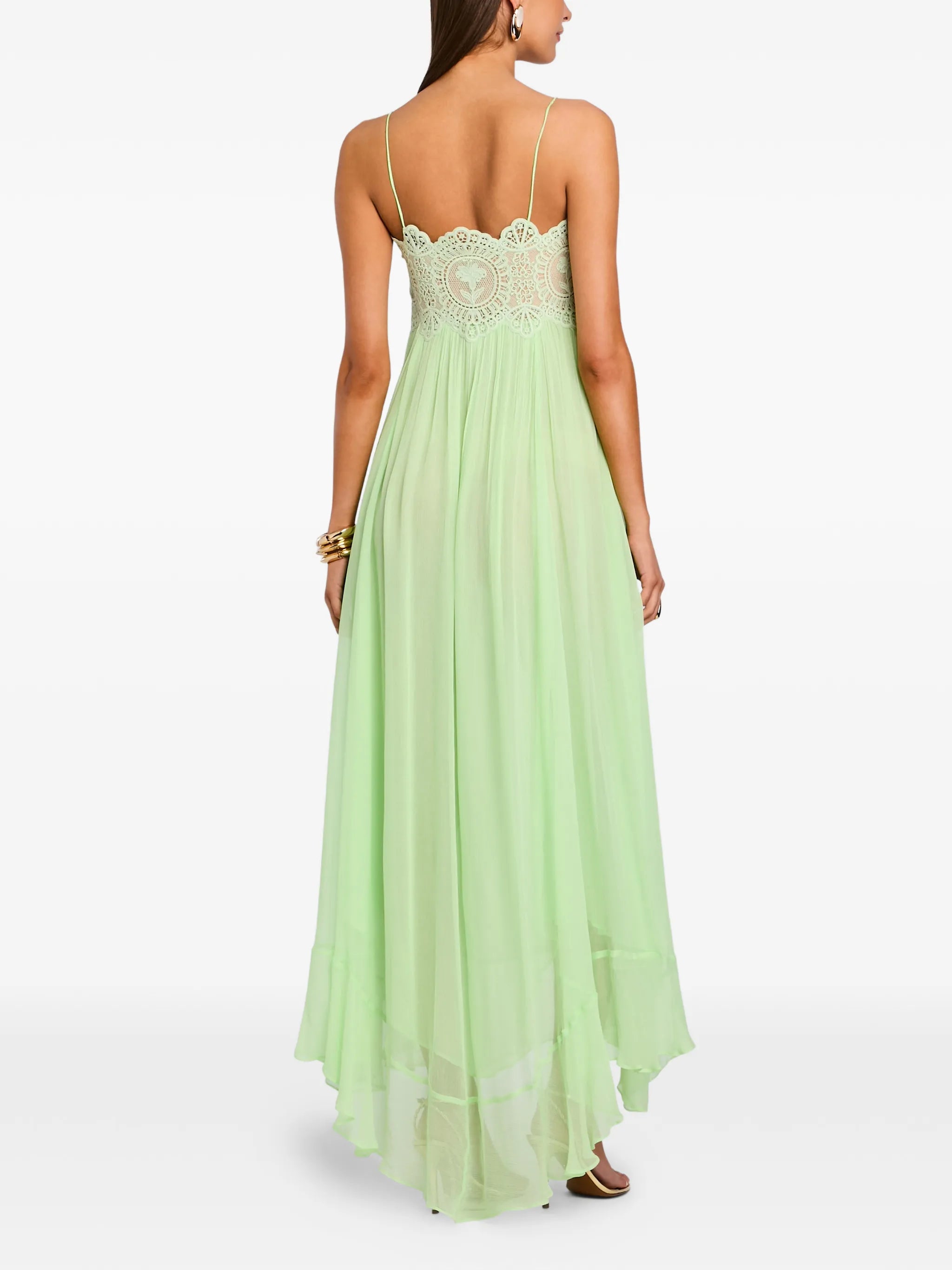 Gypsy lace-trimmed dress