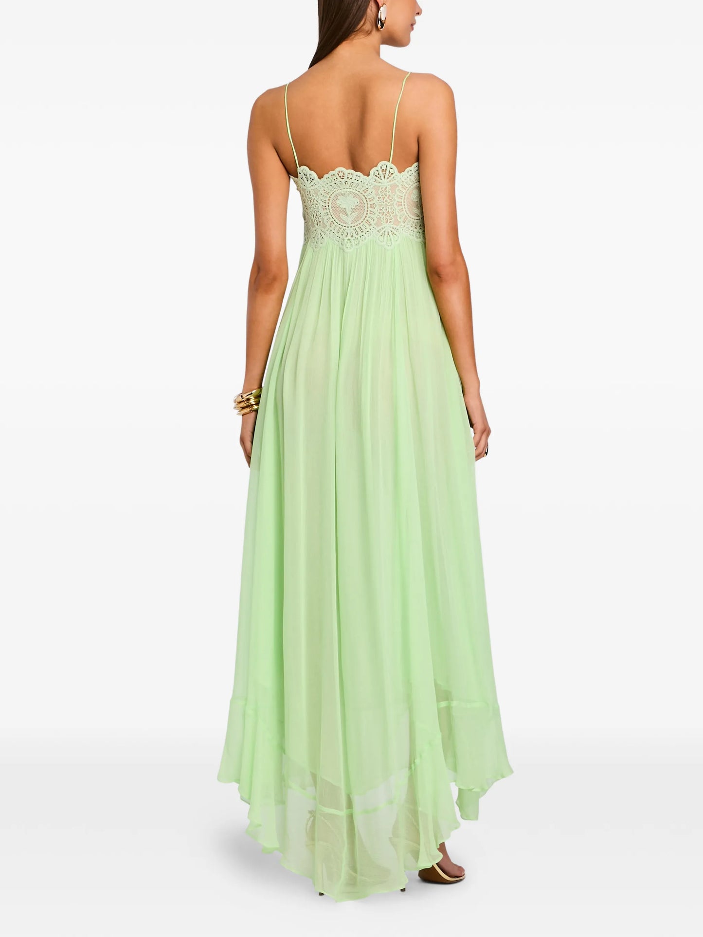 Gypsy lace-trimmed dress
