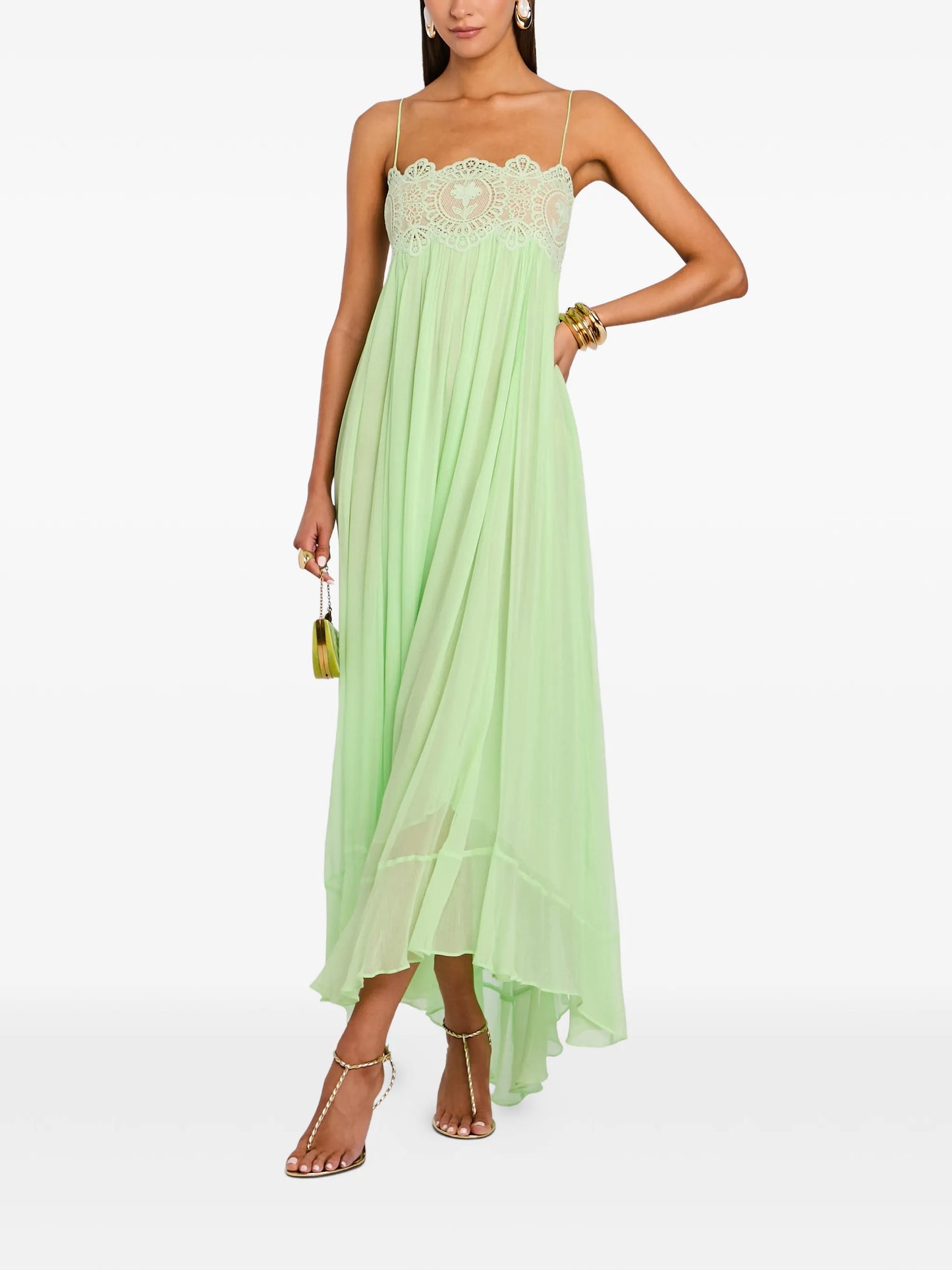 Gypsy lace-trimmed dress