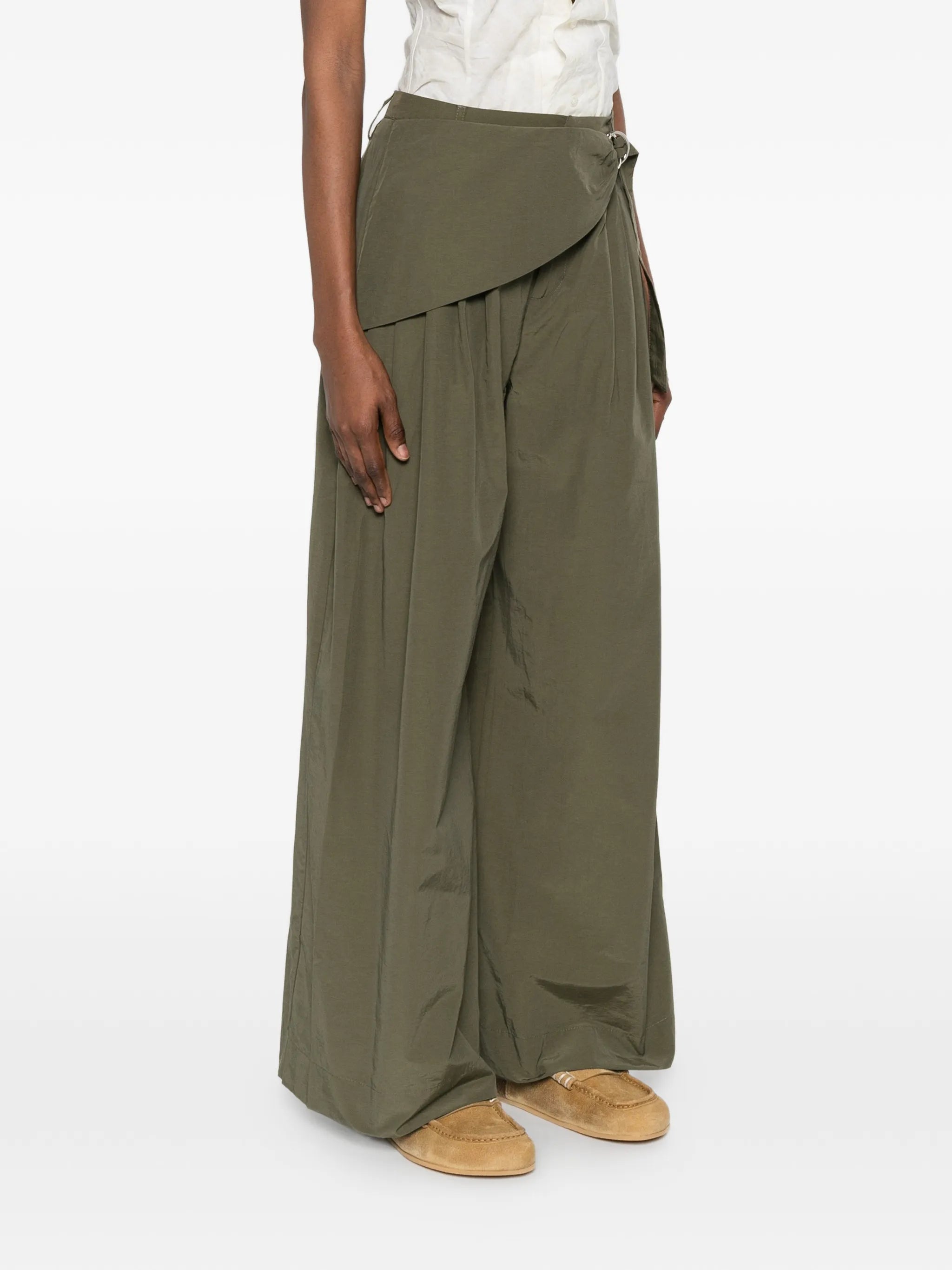 Fabia pleated draped trousers