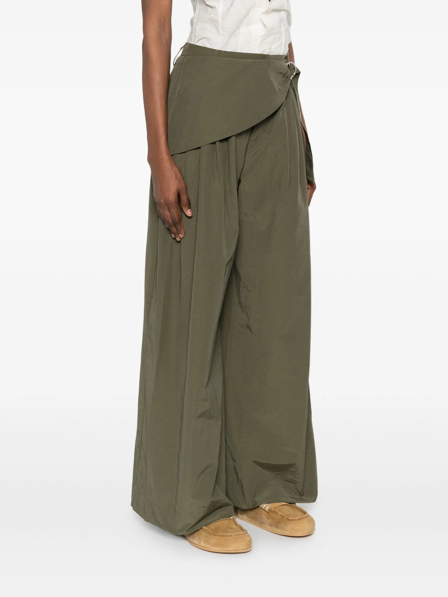 Fabia pleated draped trousers