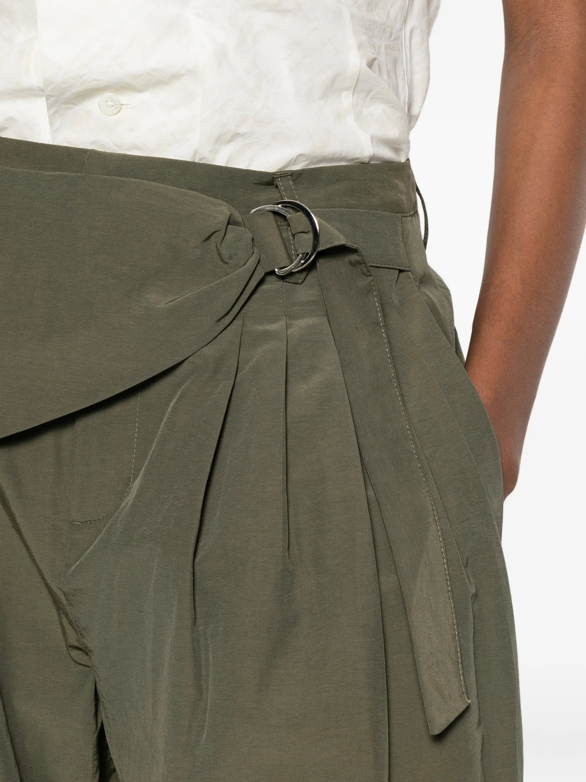 Fabia pleated draped trousers