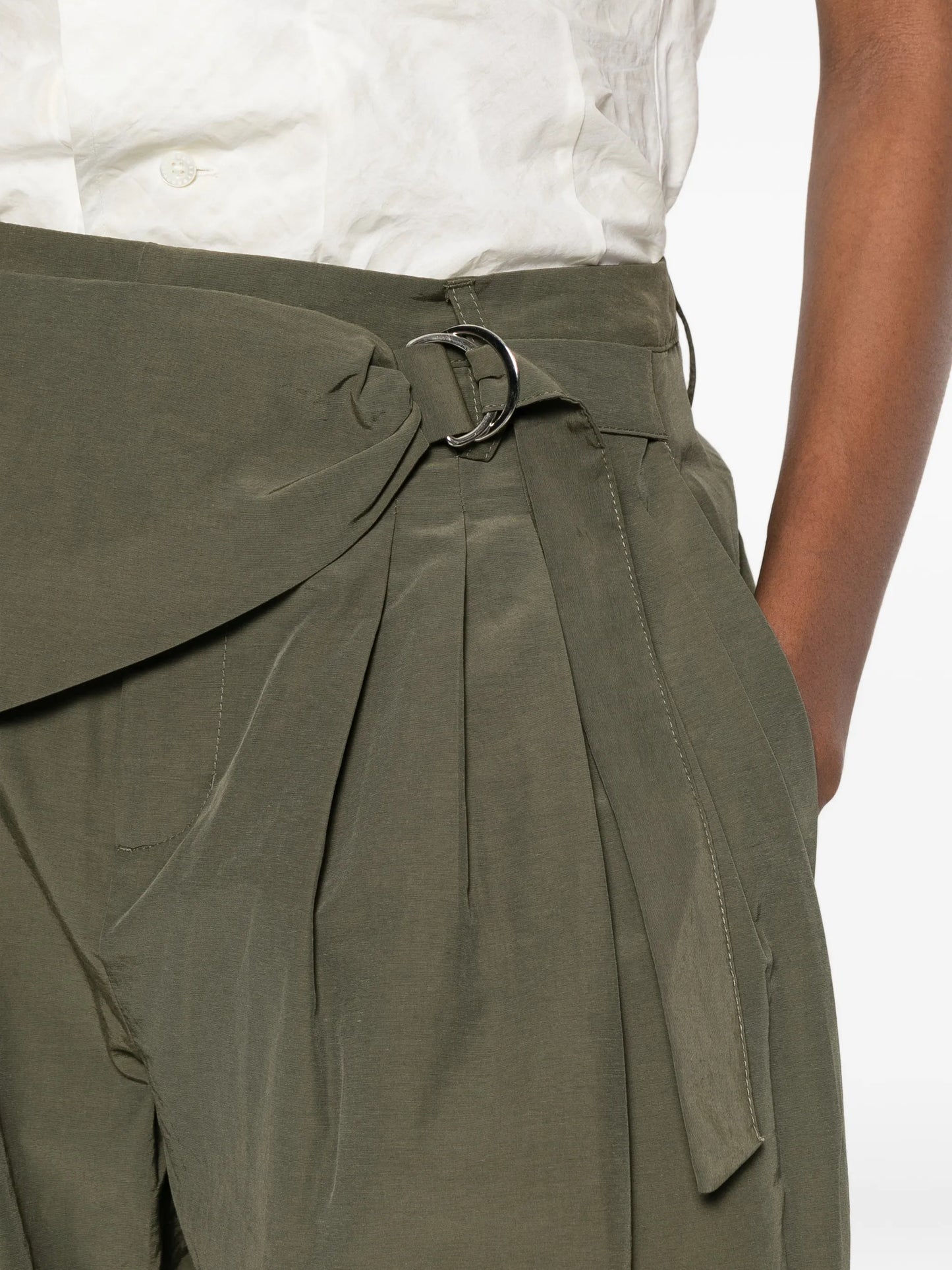 Fabia pleated draped trousers