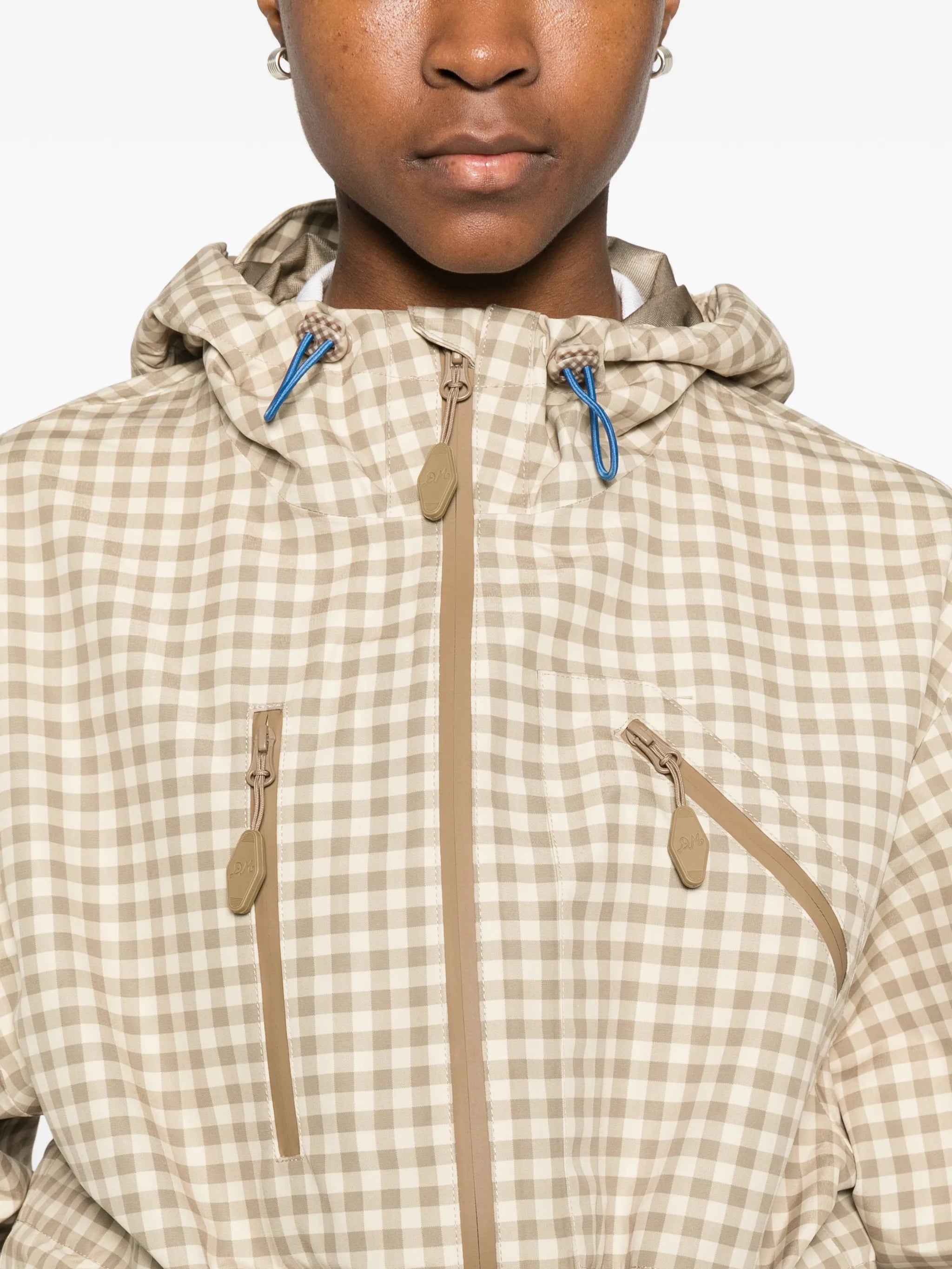 Matilda gingham hooded jacket