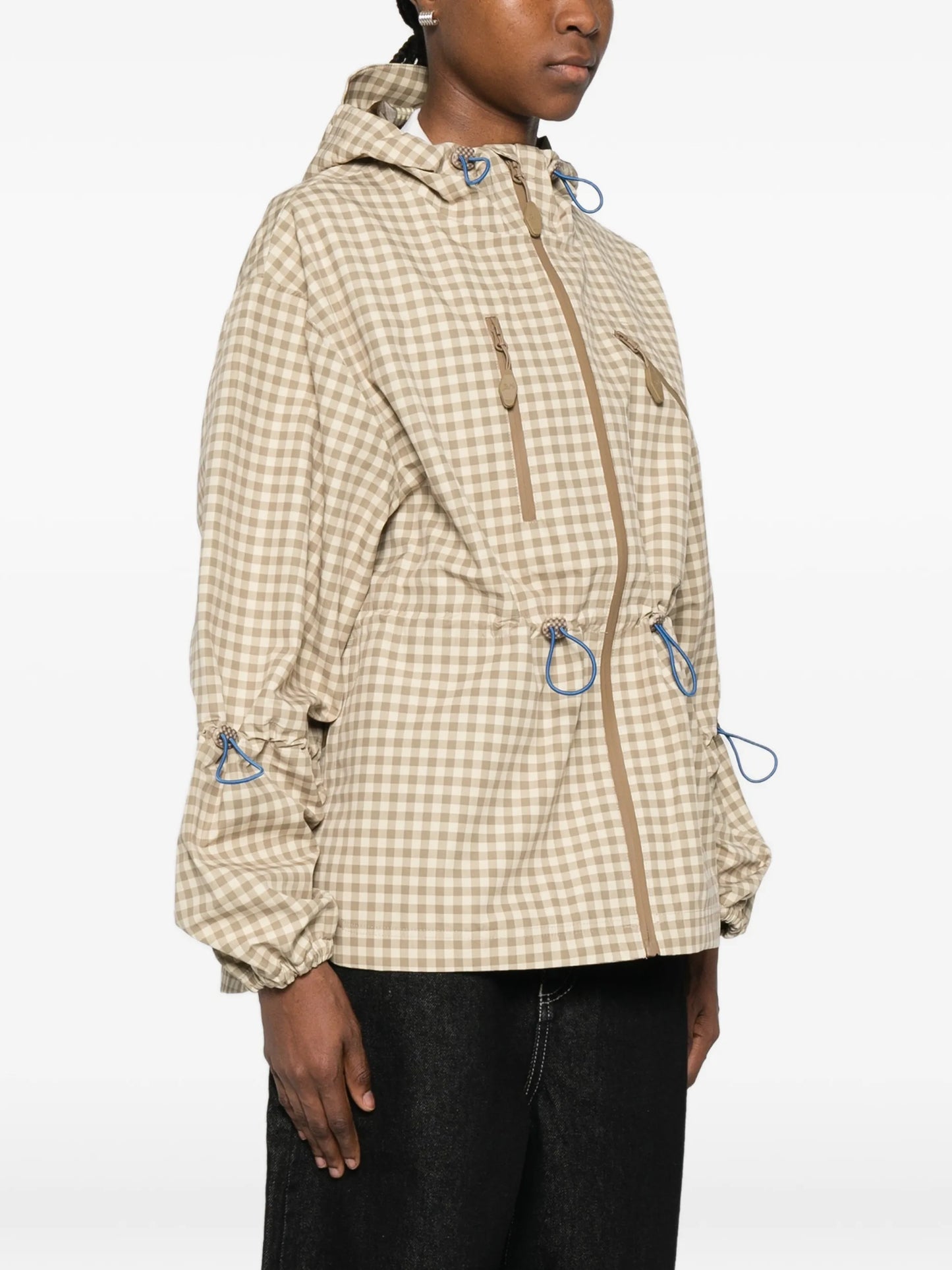 Matilda gingham hooded jacket