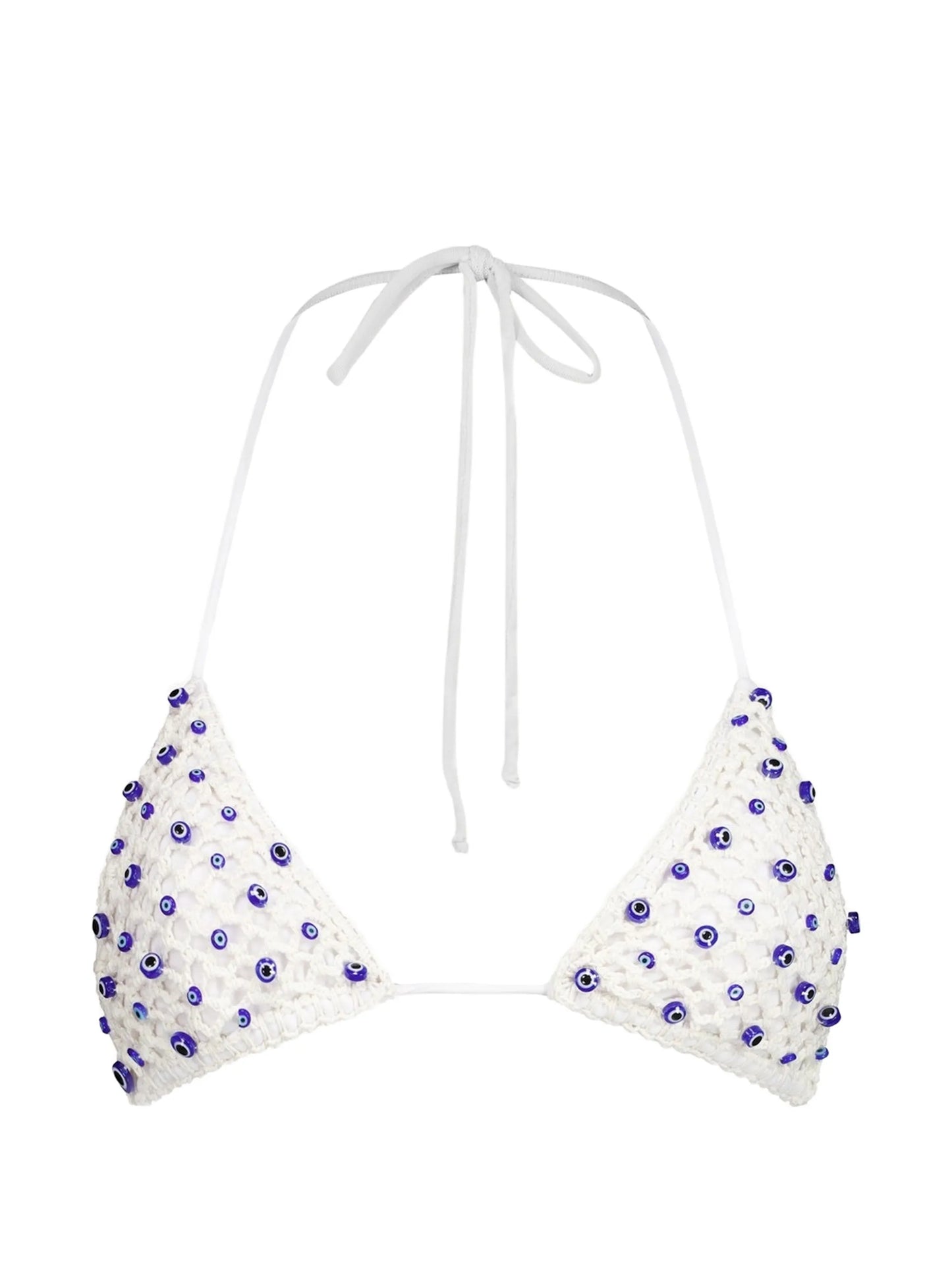 Evil Eye crochet bikini top