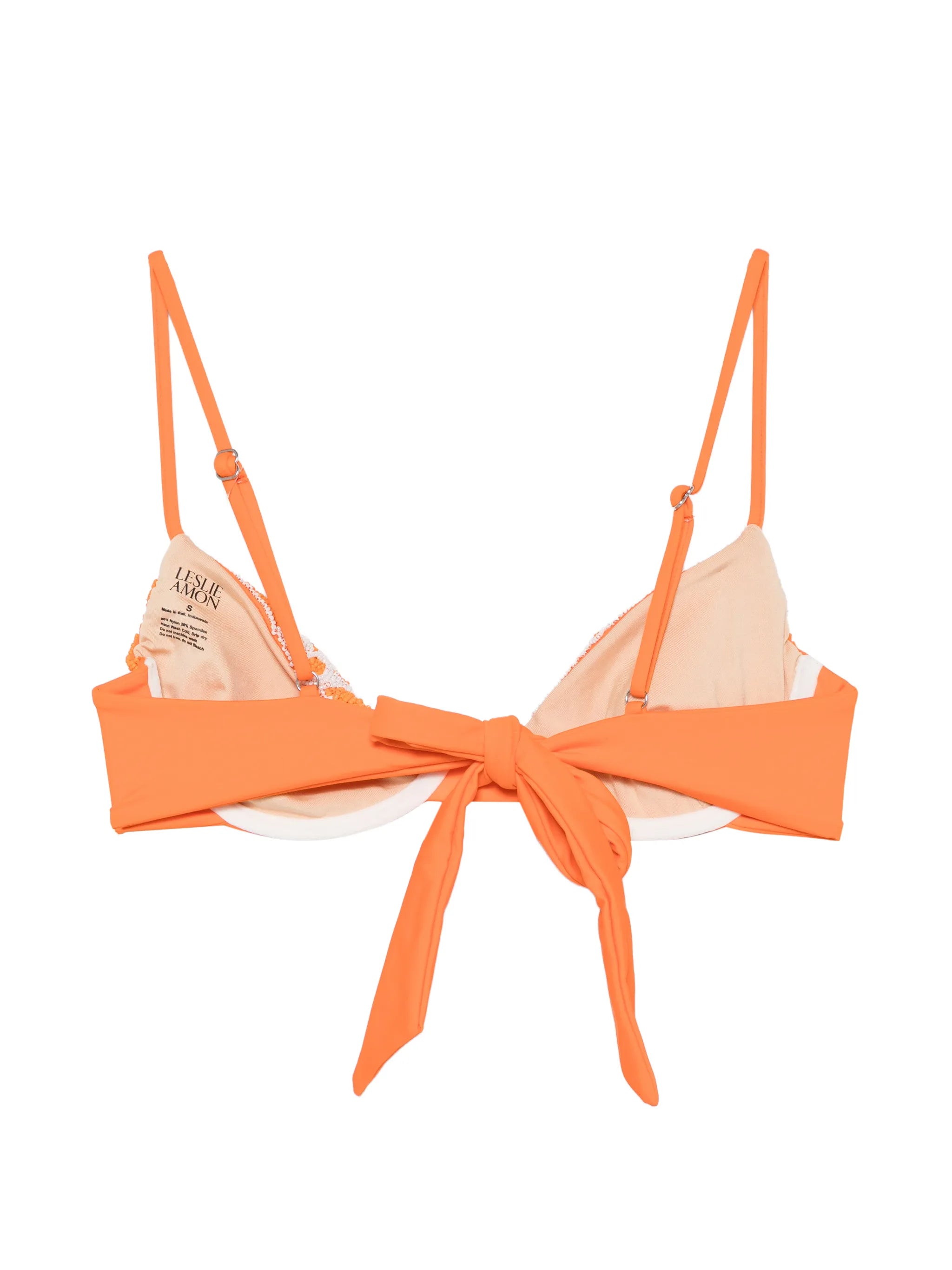Orange Slice bead-embellished bikini top