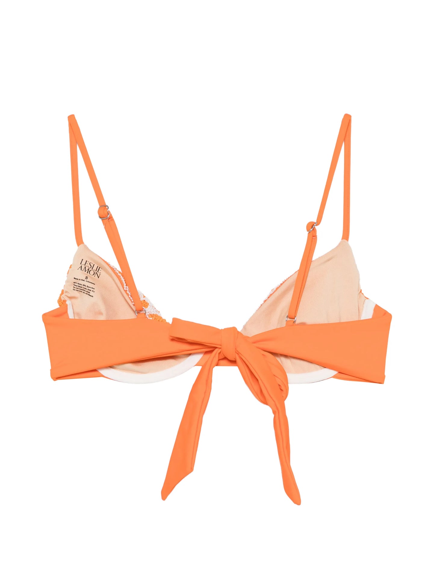 Orange Slice bead-embellished bikini top