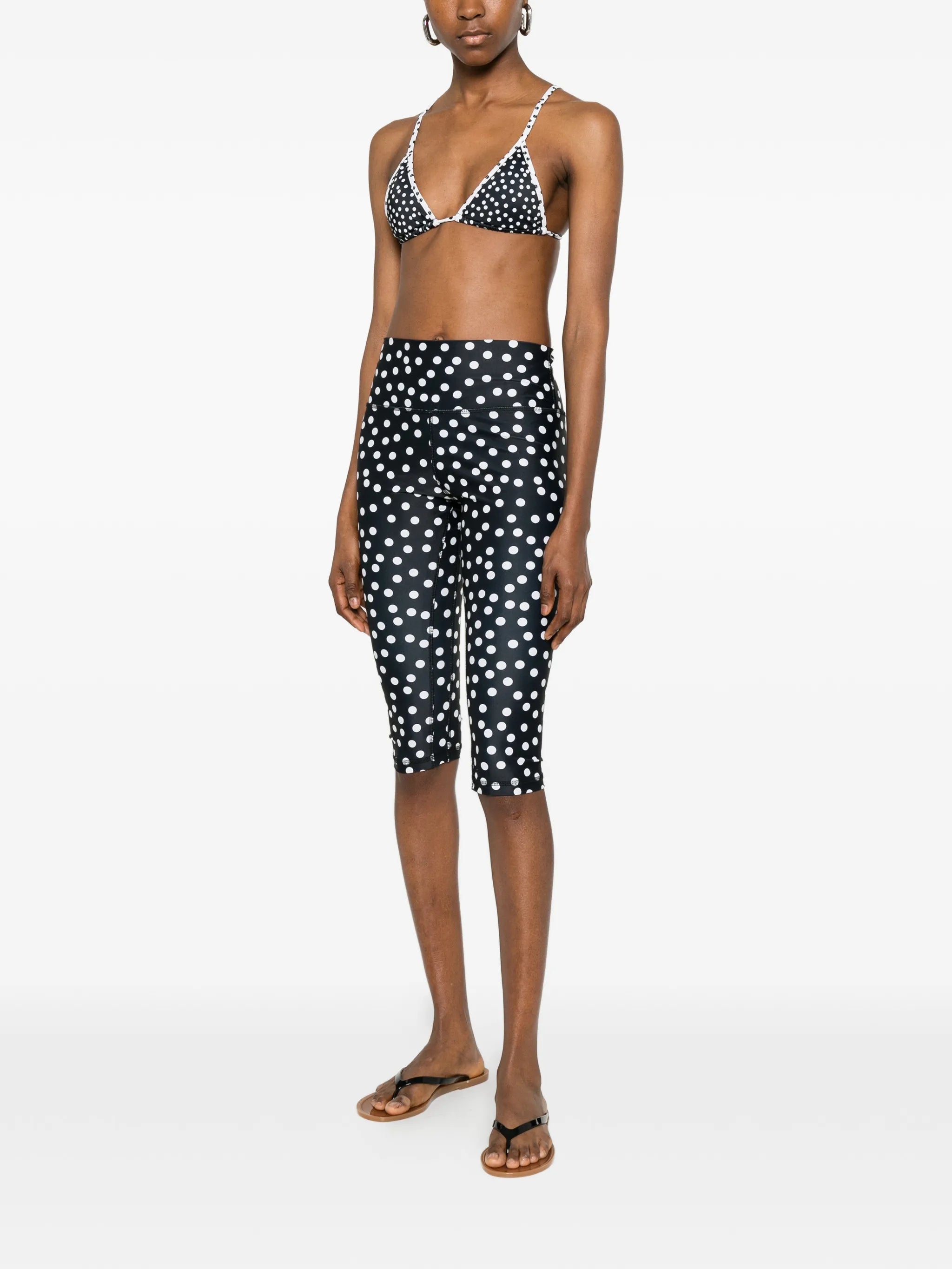 Capri polka-dot shorts