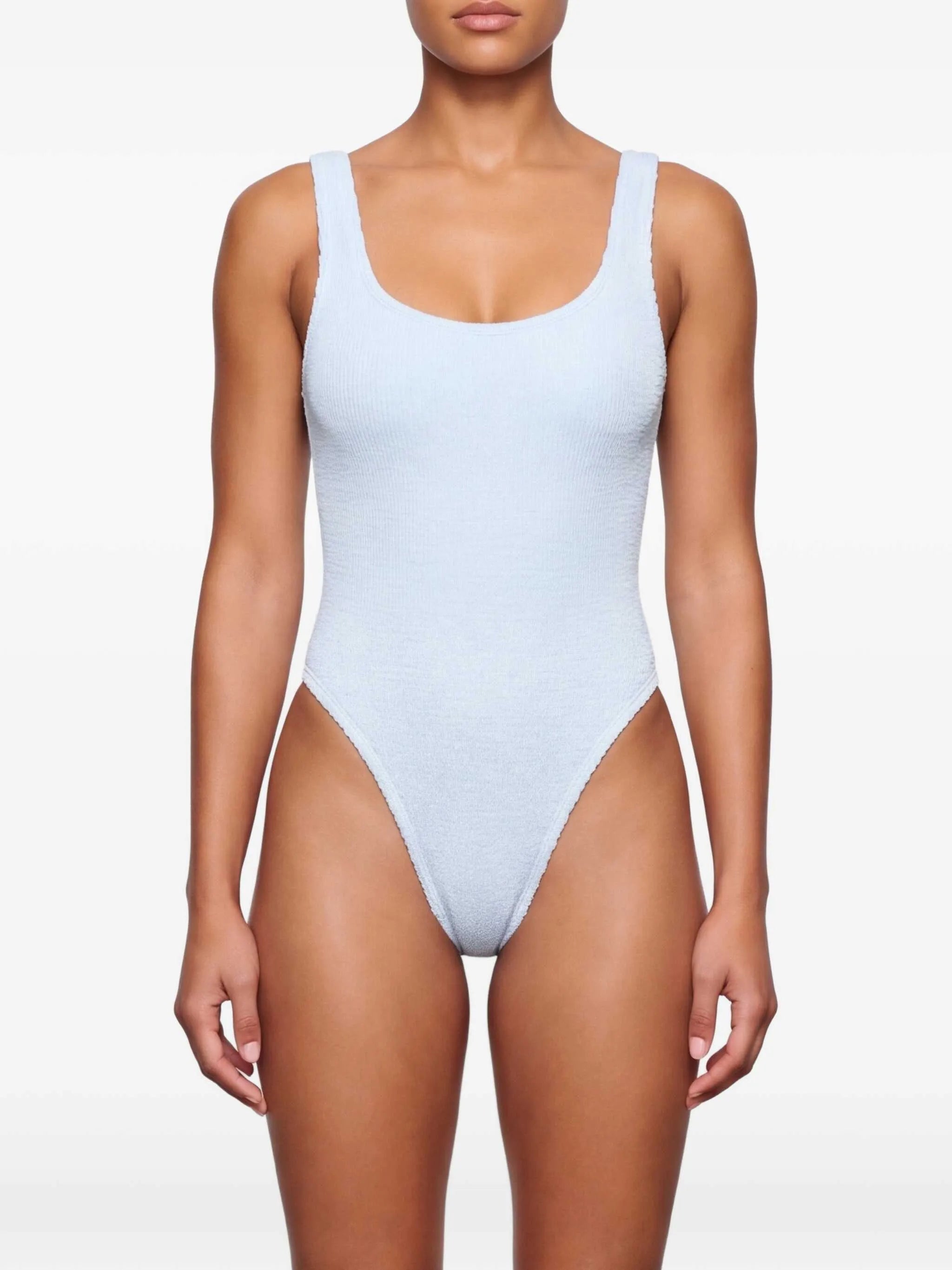 square-neck swimsuit