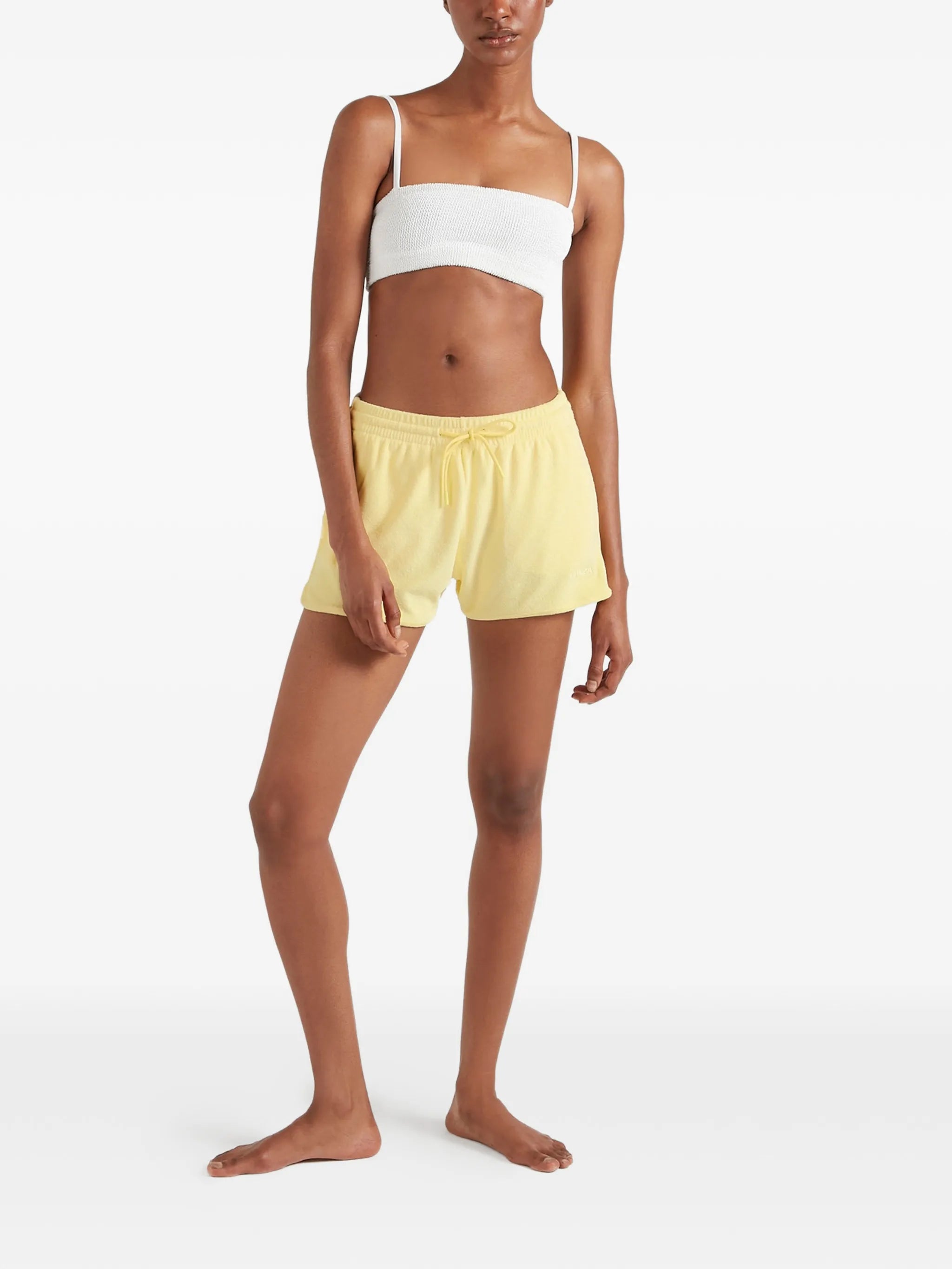 towelling drawstring shorts