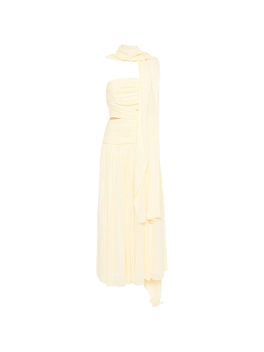 Georgette strapless maxi dress
