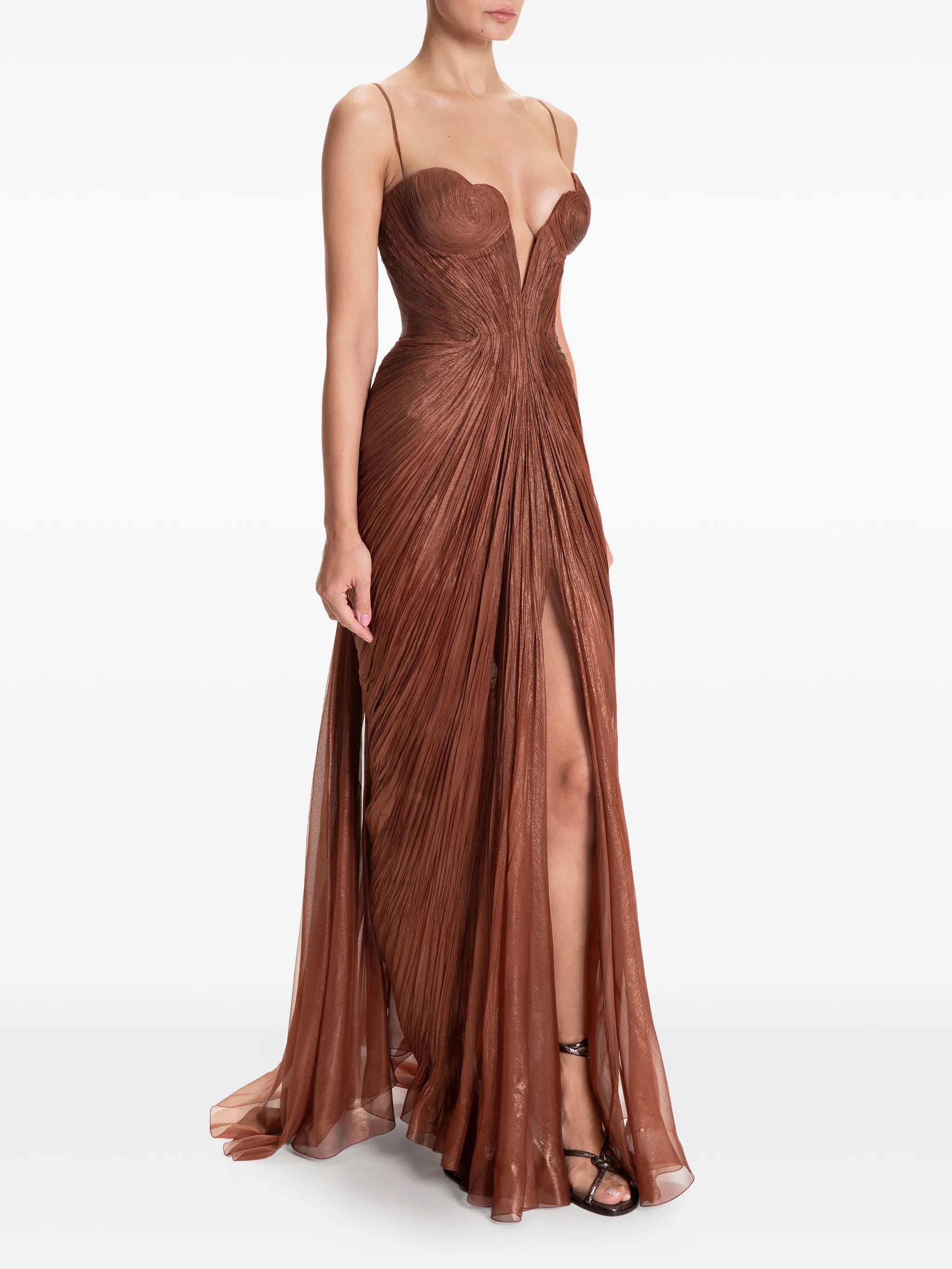 Cecilia V-neck gown maxi dress