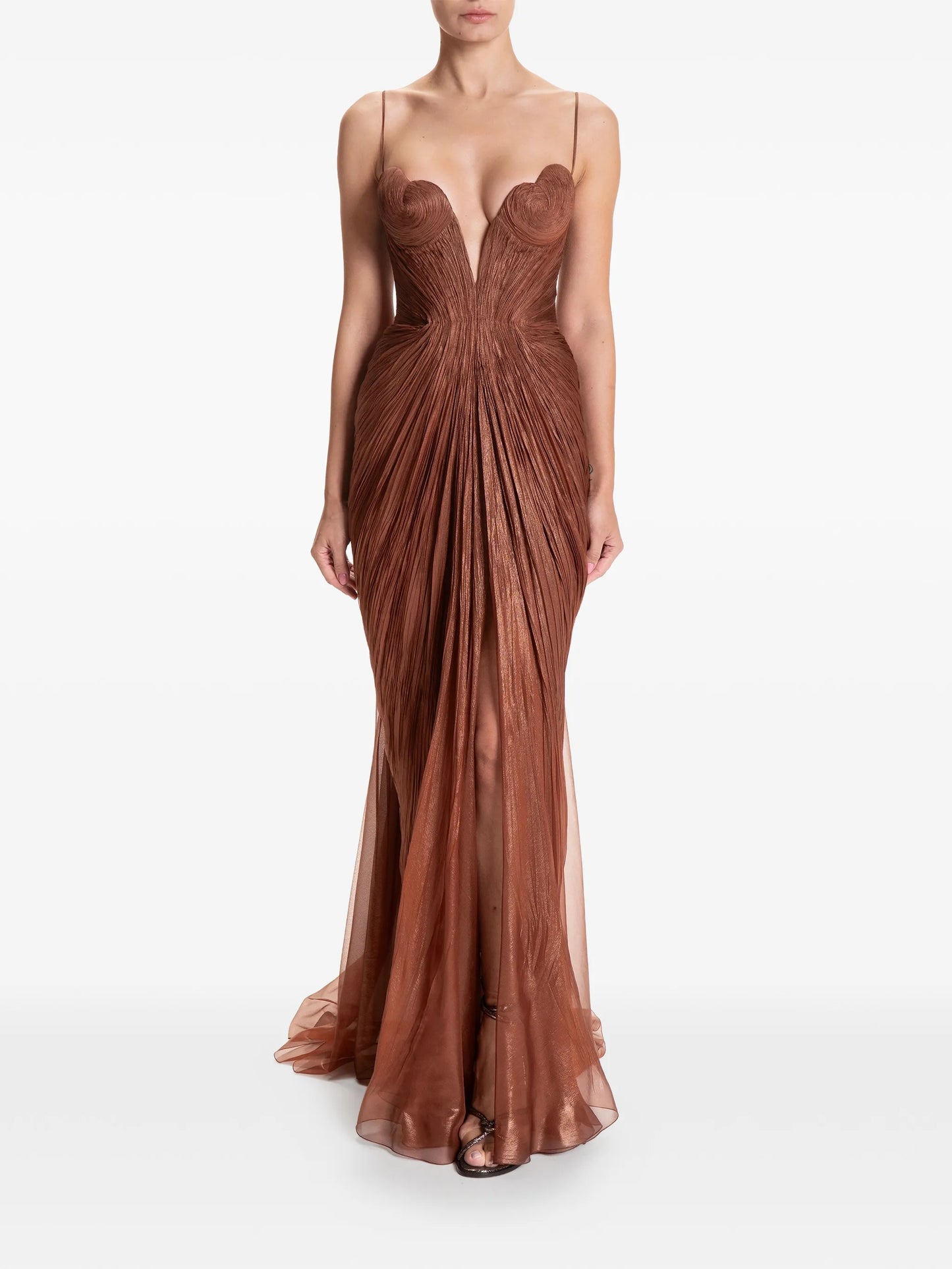 Cecilia V-neck gown maxi dress
