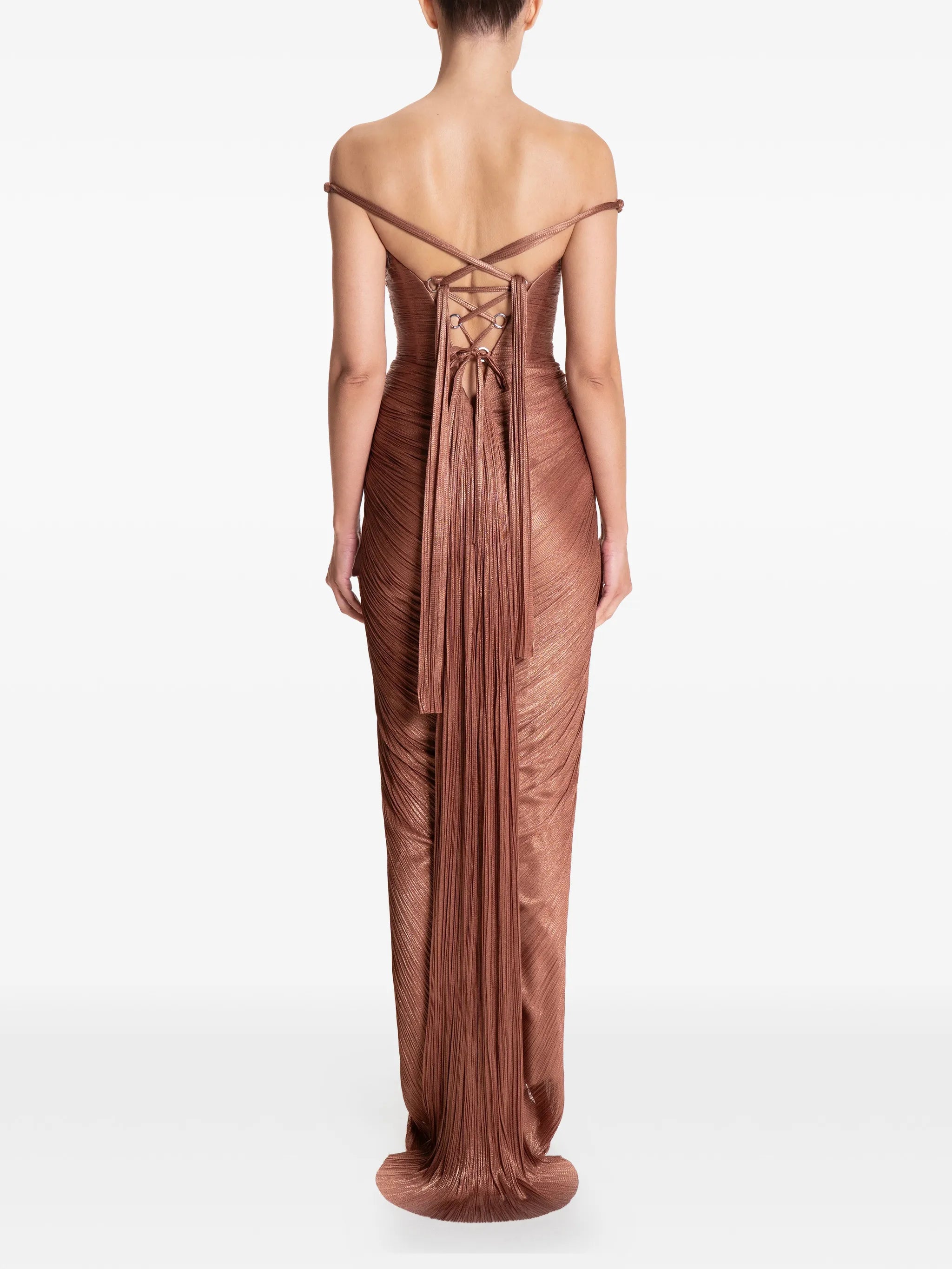 Susies corset-detail maxi dress