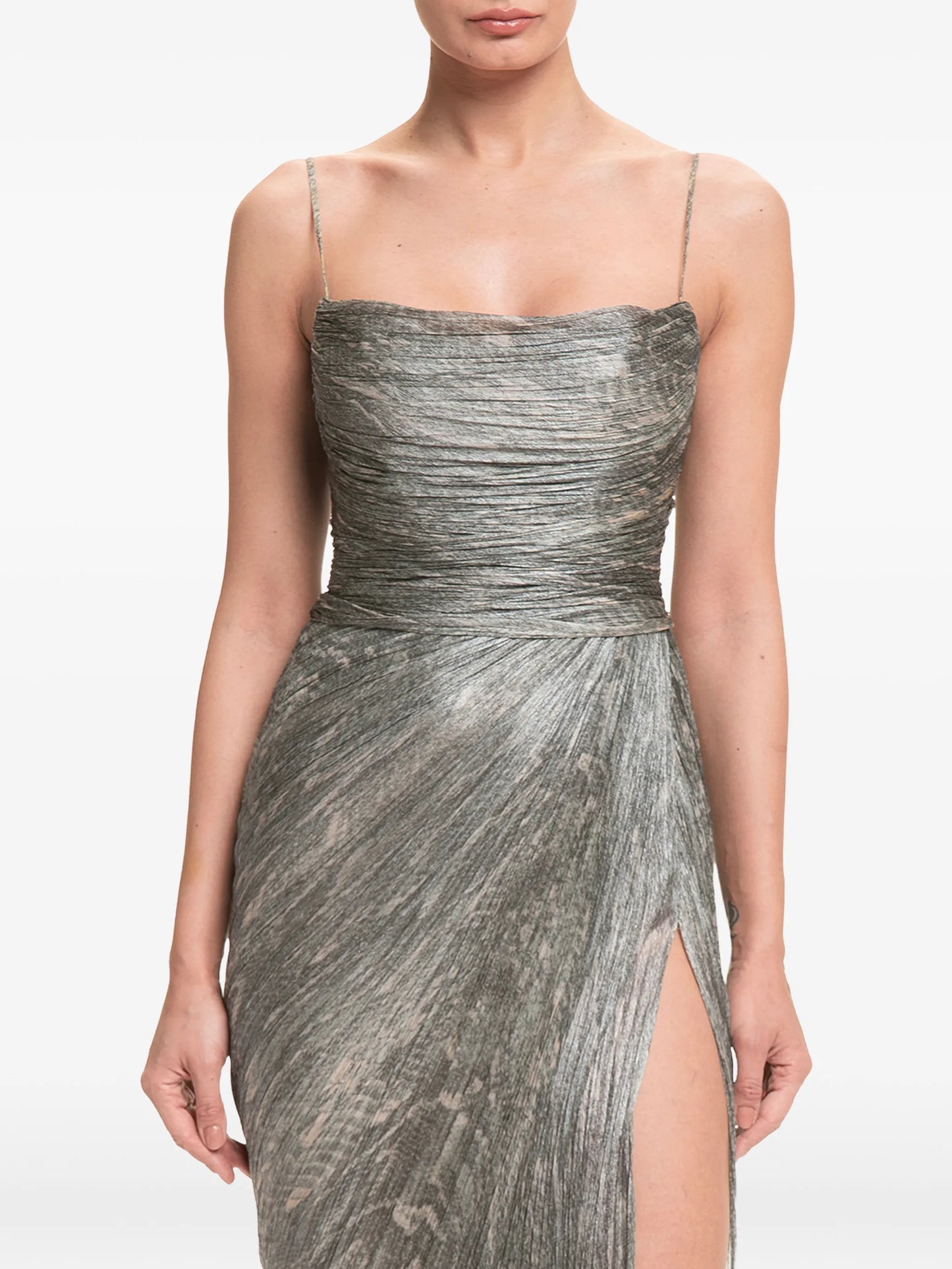 Rio sleeveless slit midi dress
