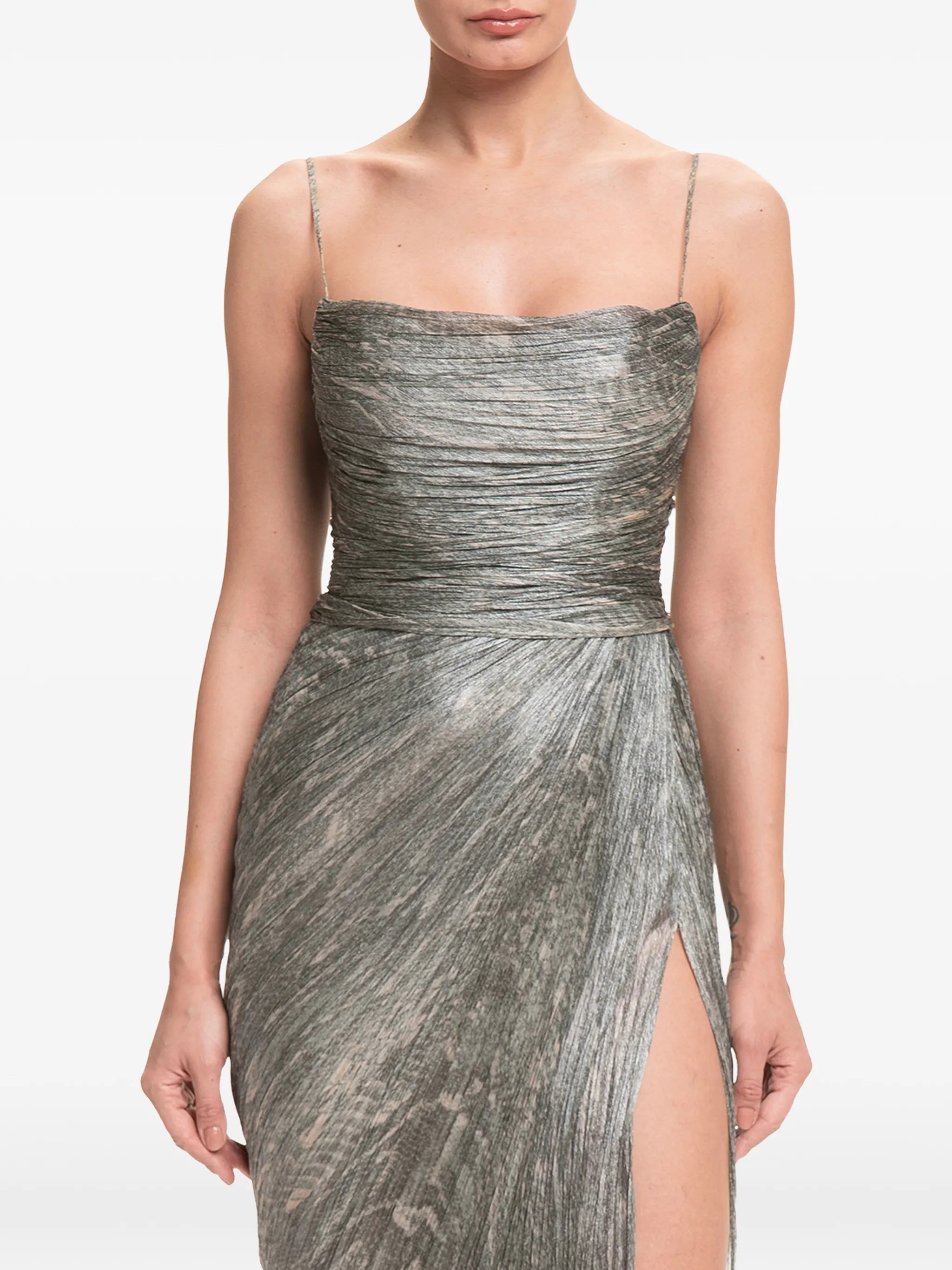 Rio sleeveless slit asymmetric dress