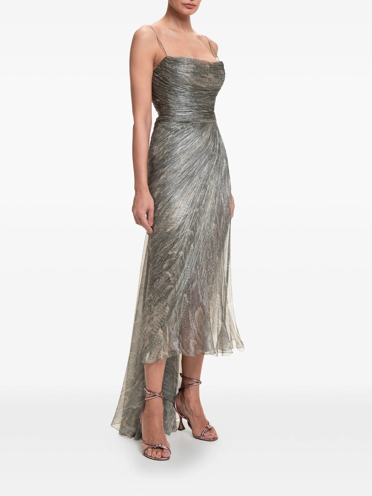 Rio sleeveless slit midi dress