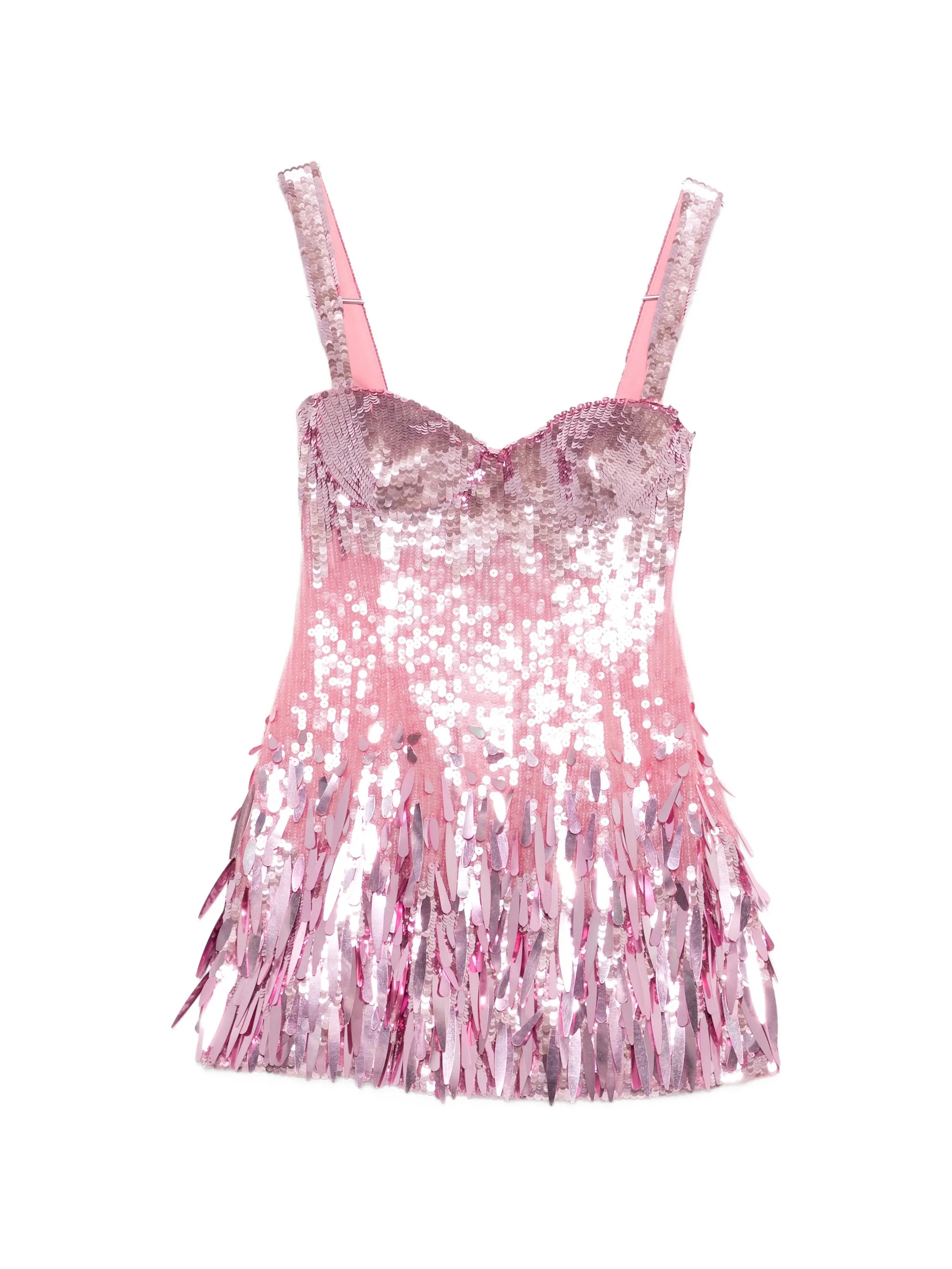 Solstise sequin fringe mini dress