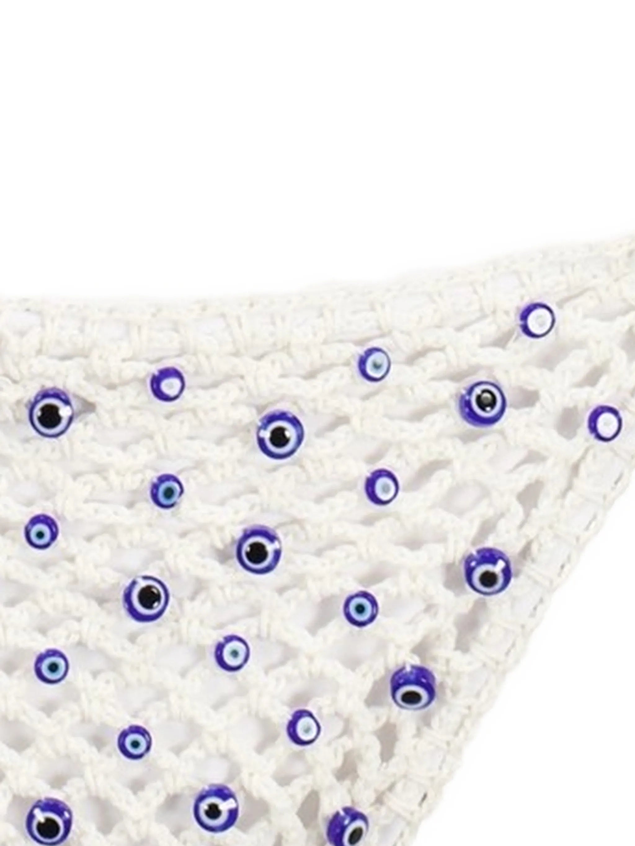 Micro Eye bead-embellished crochet bikini bottoms