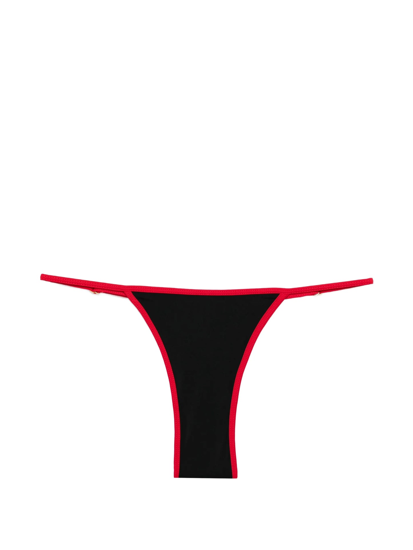 Cerise bead-embellished bikini bottoms