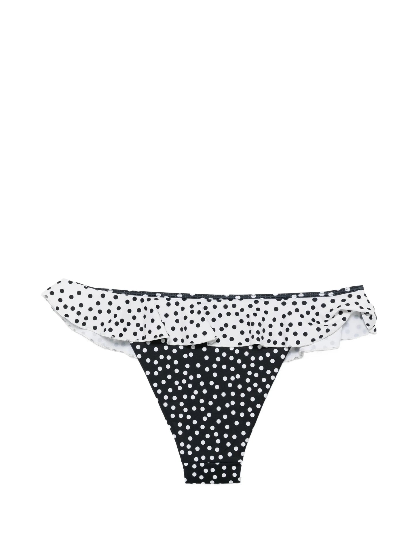Cynthia polka-dot ruffled bikini bottoms