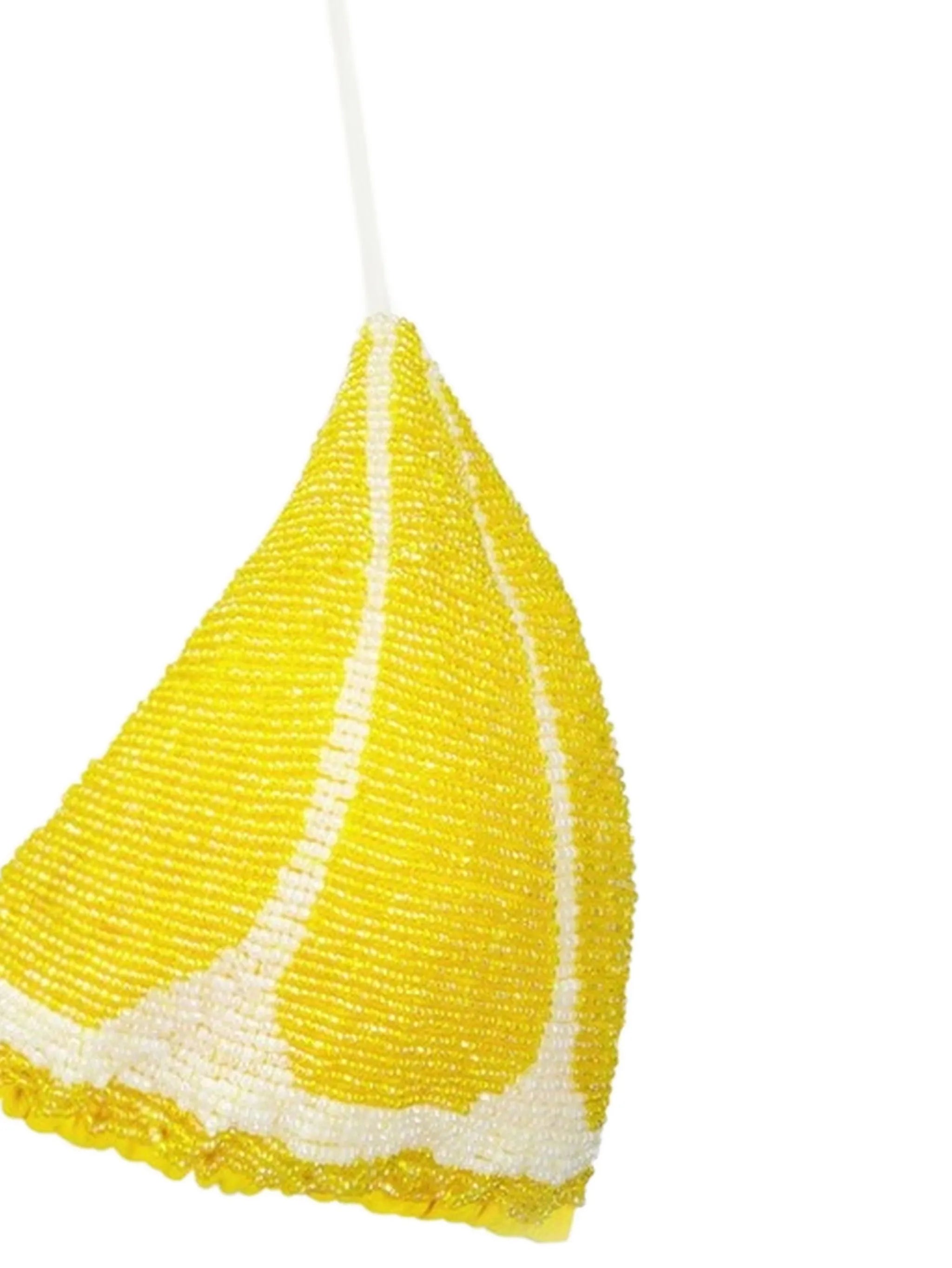 Lemon Slice beaded lemon-slice bikini top