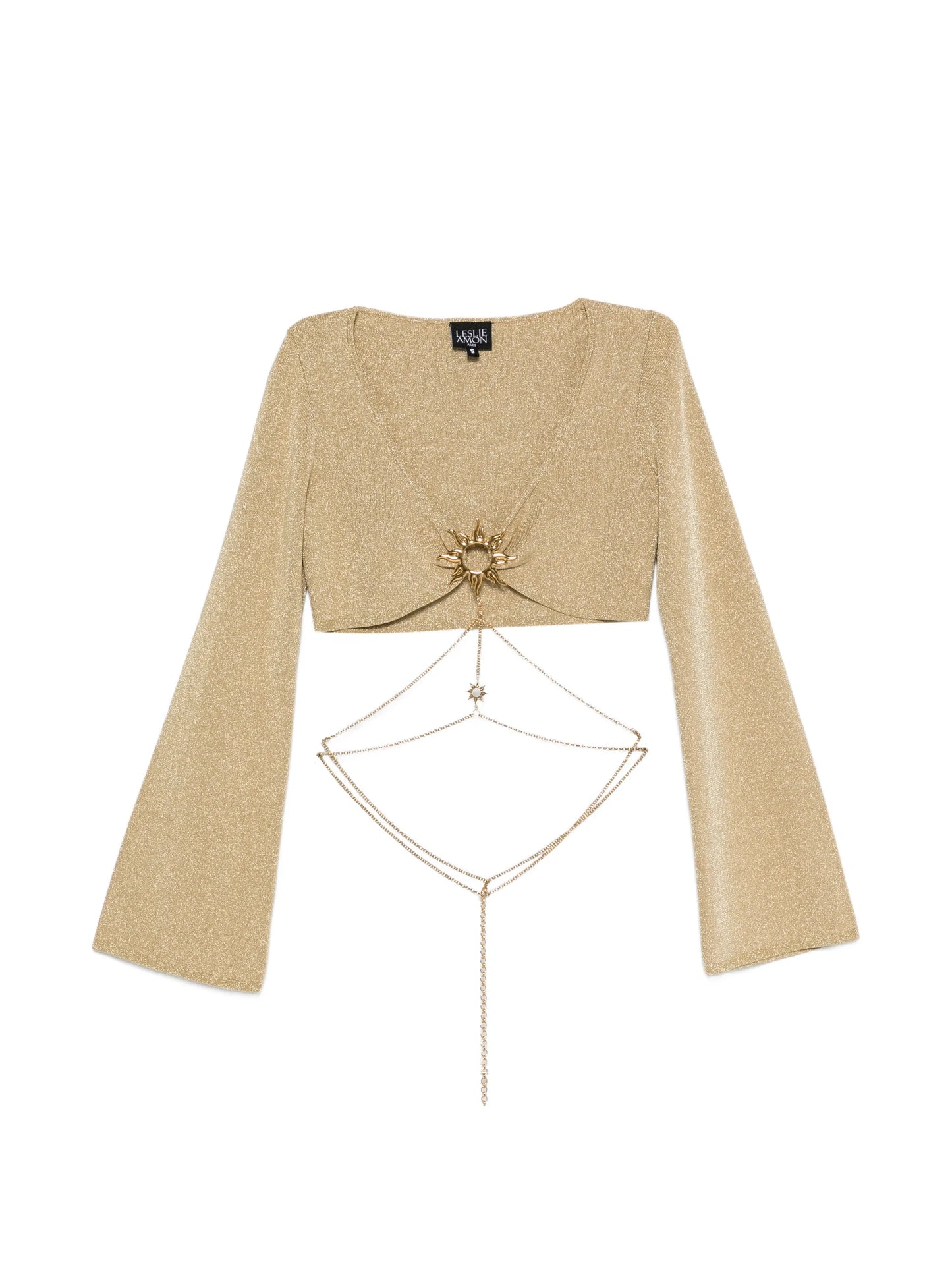 sun chain-embellished top