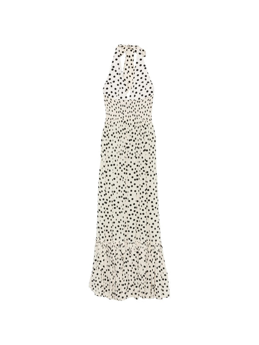 polka-dot maxi dress