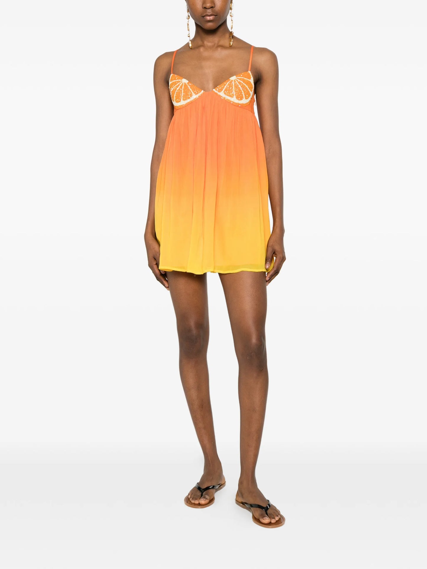 sequin-embellished ombre mini  dress