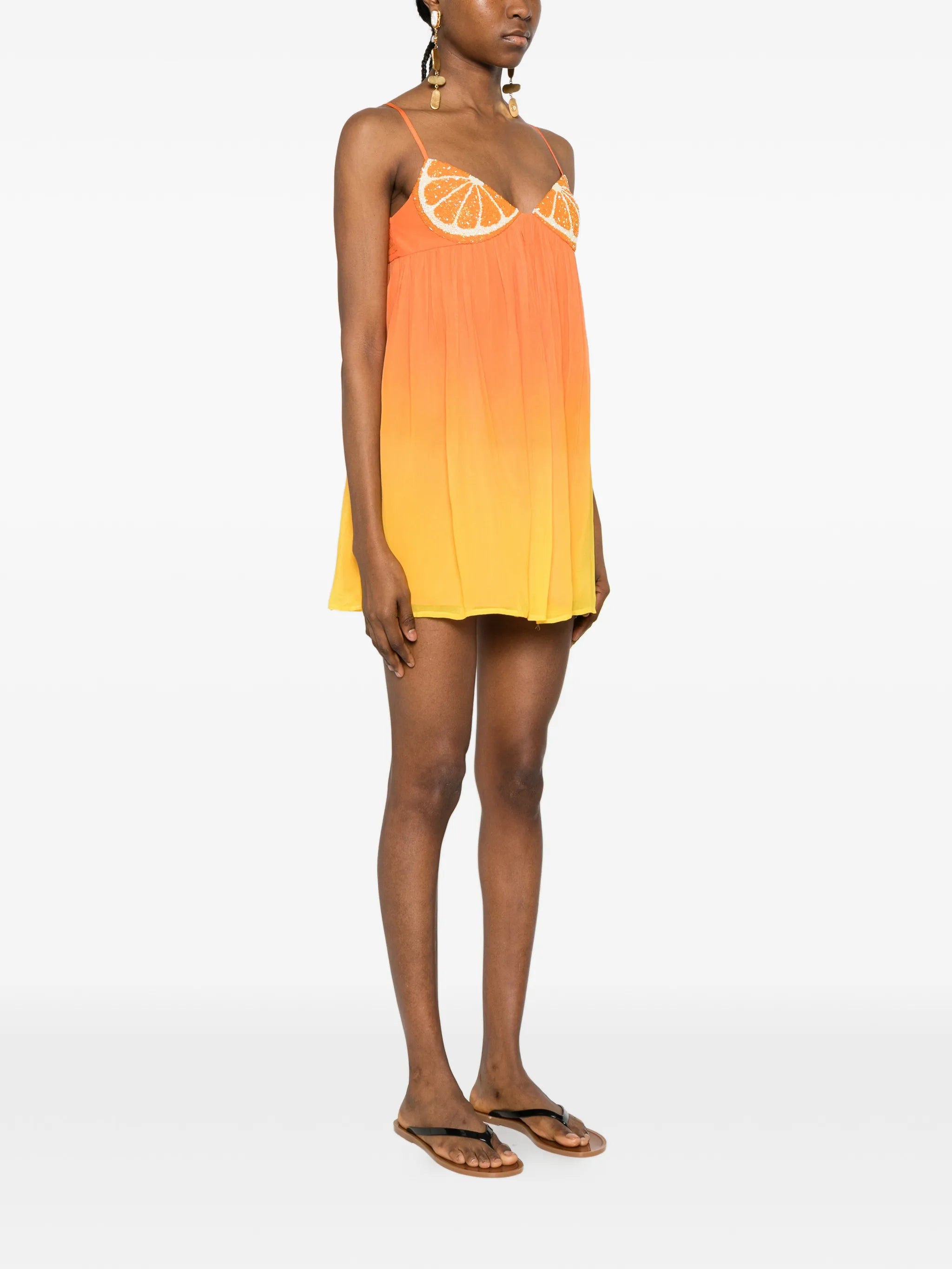 sequin-embellished ombre mini  dress