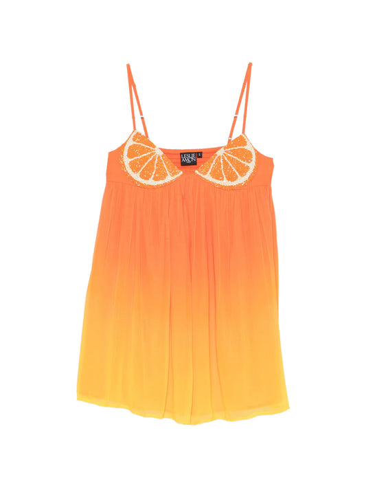 sequin-embellished ombre mini  dress