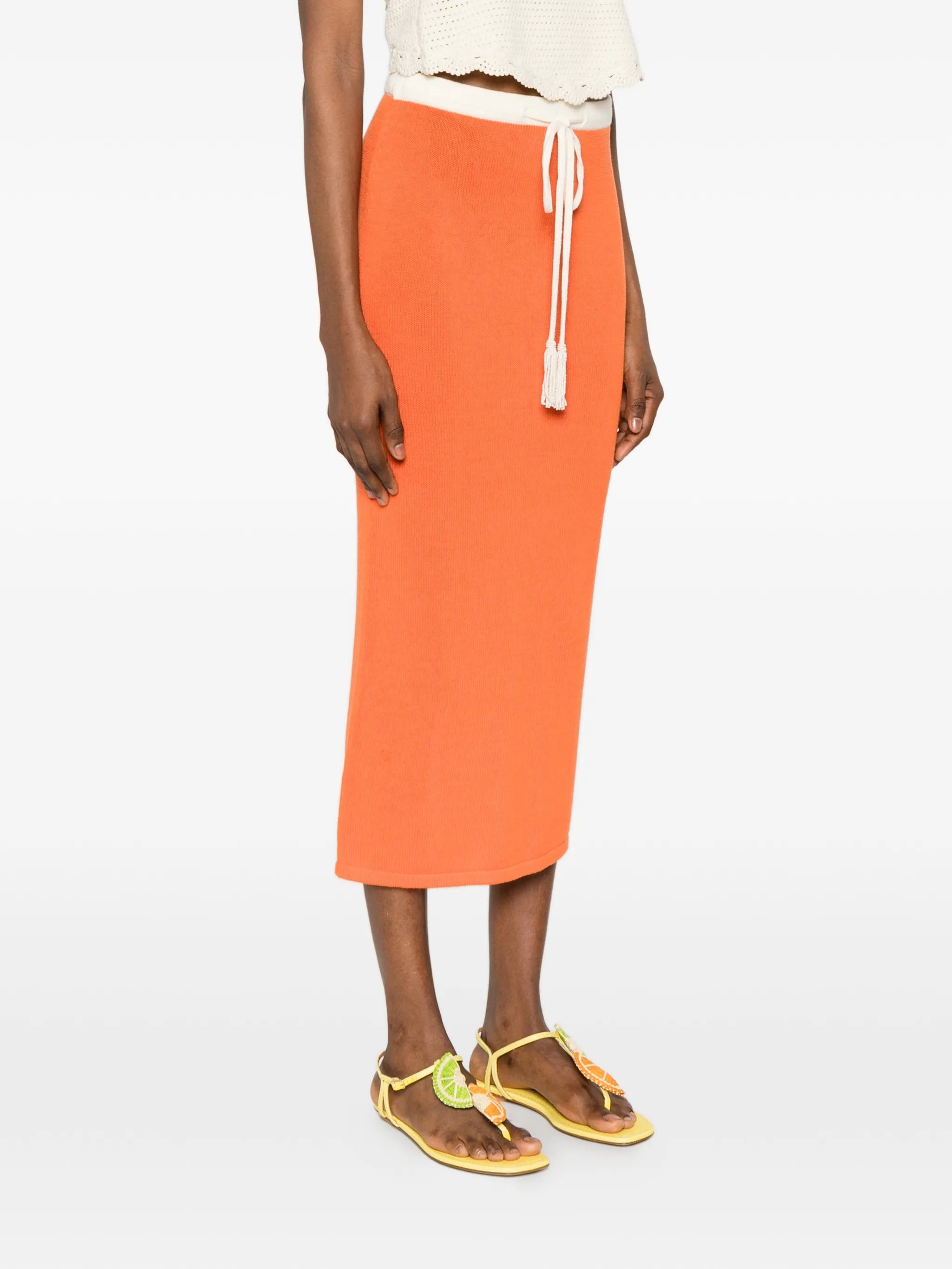 Noelle drawstring midi skirt