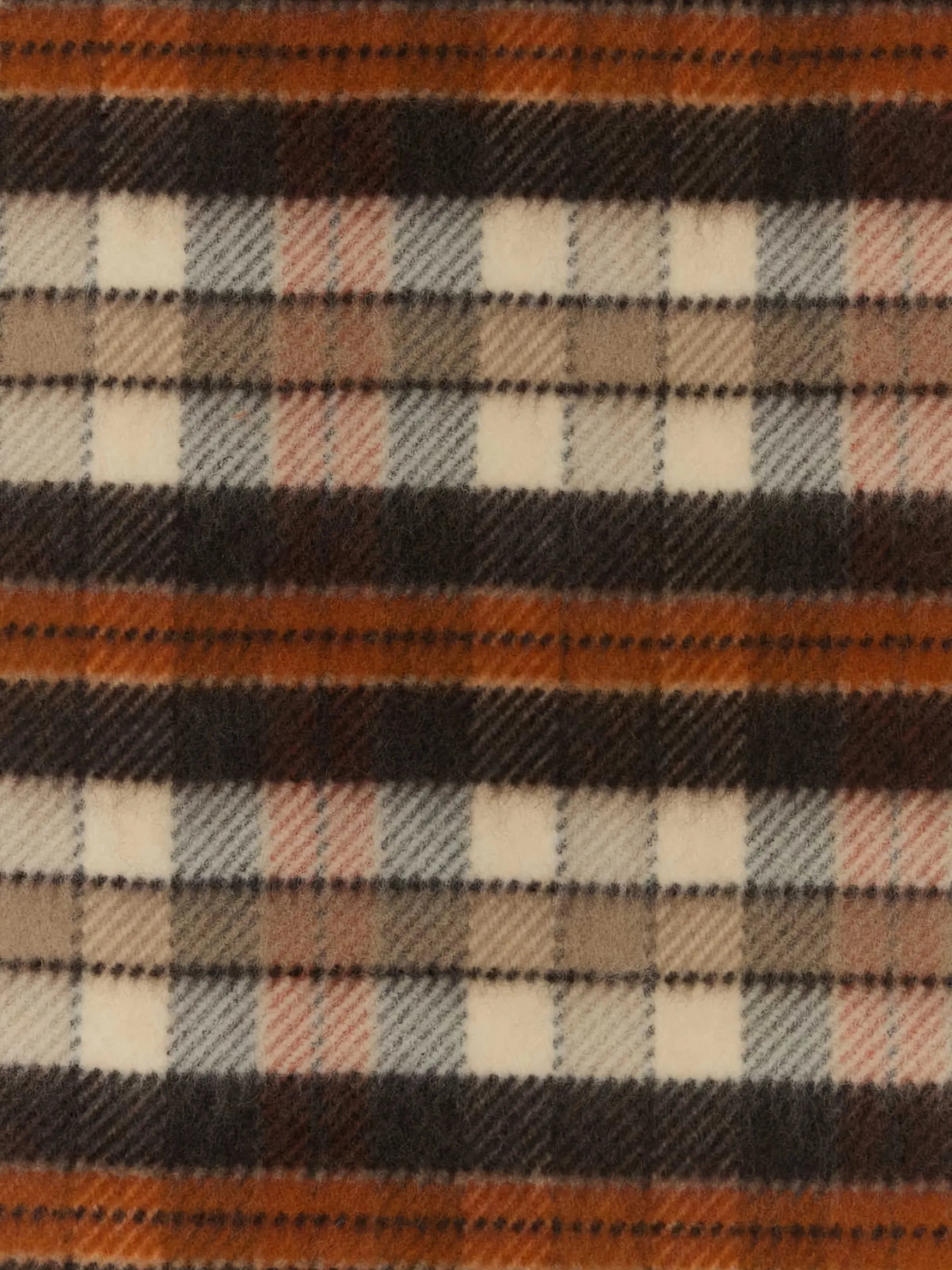fringed check scarf