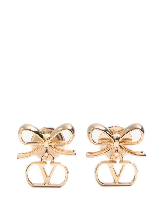 Vlogo signature metal earrings