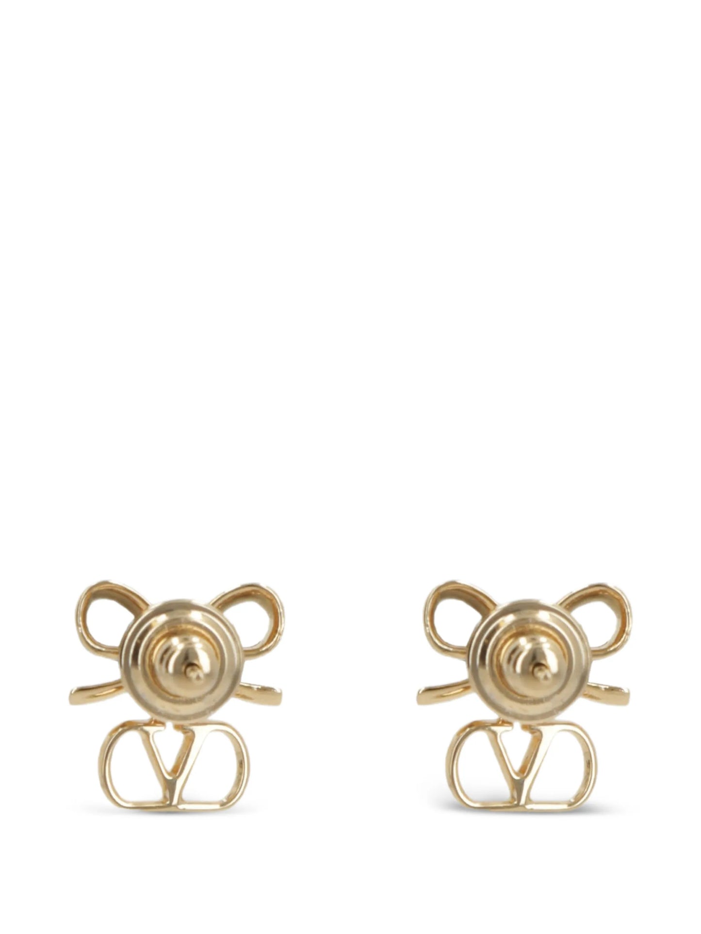 logo signature bow earrings