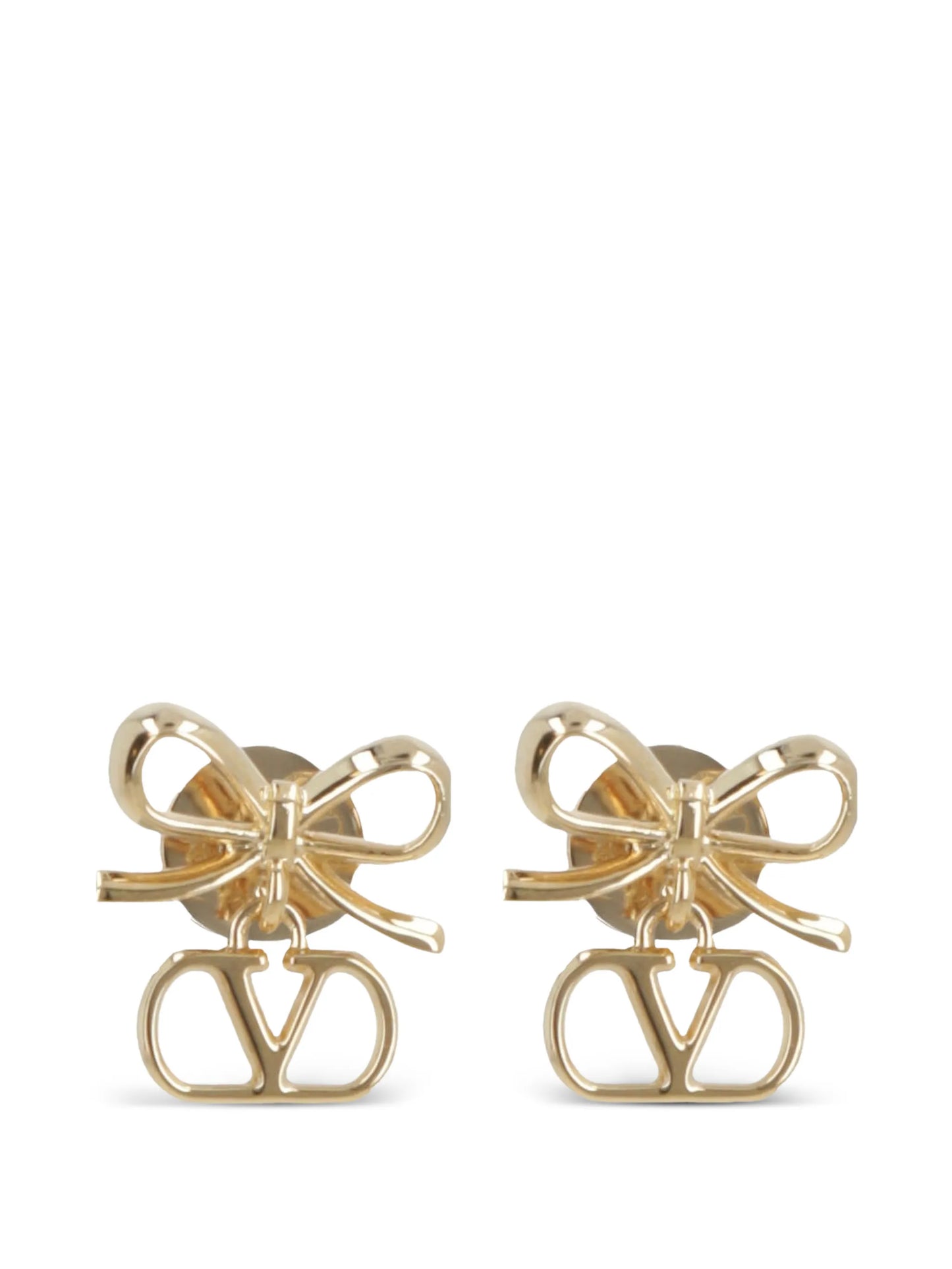 logo signature bow earrings