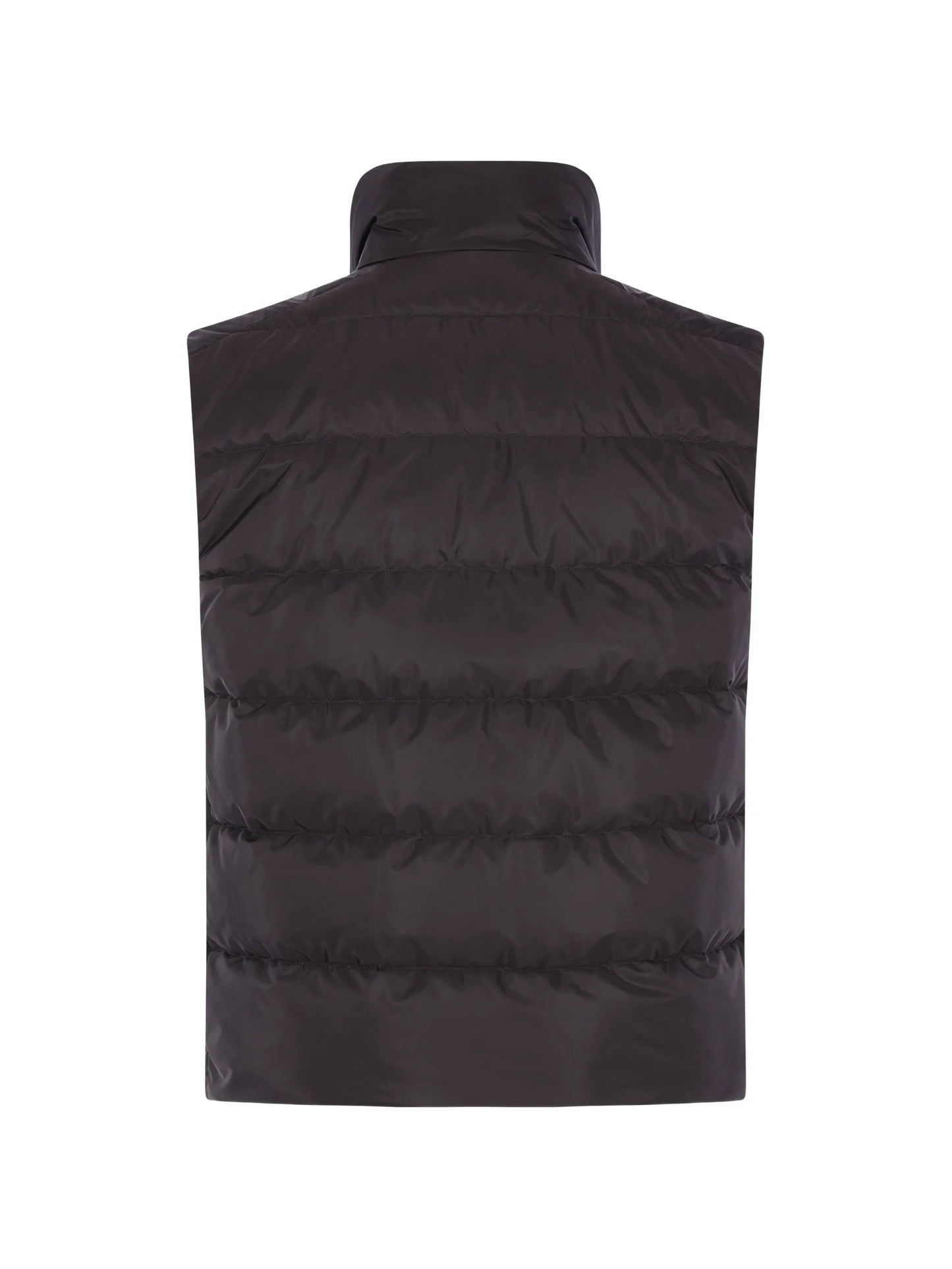 quilted logo-plaque gilet
