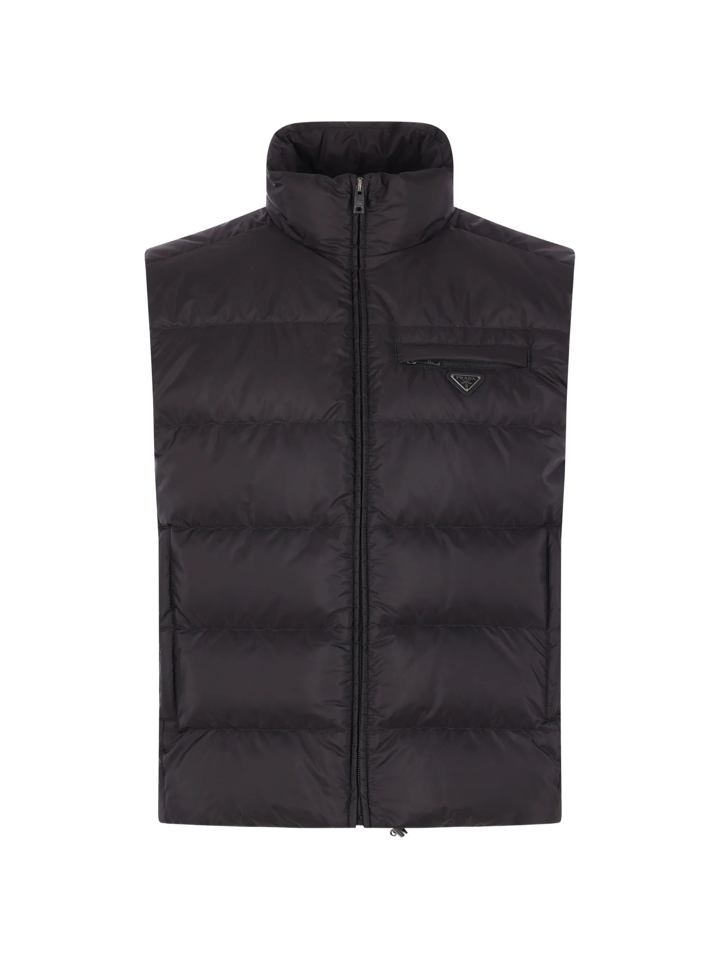 quilted logo-plaque gilet