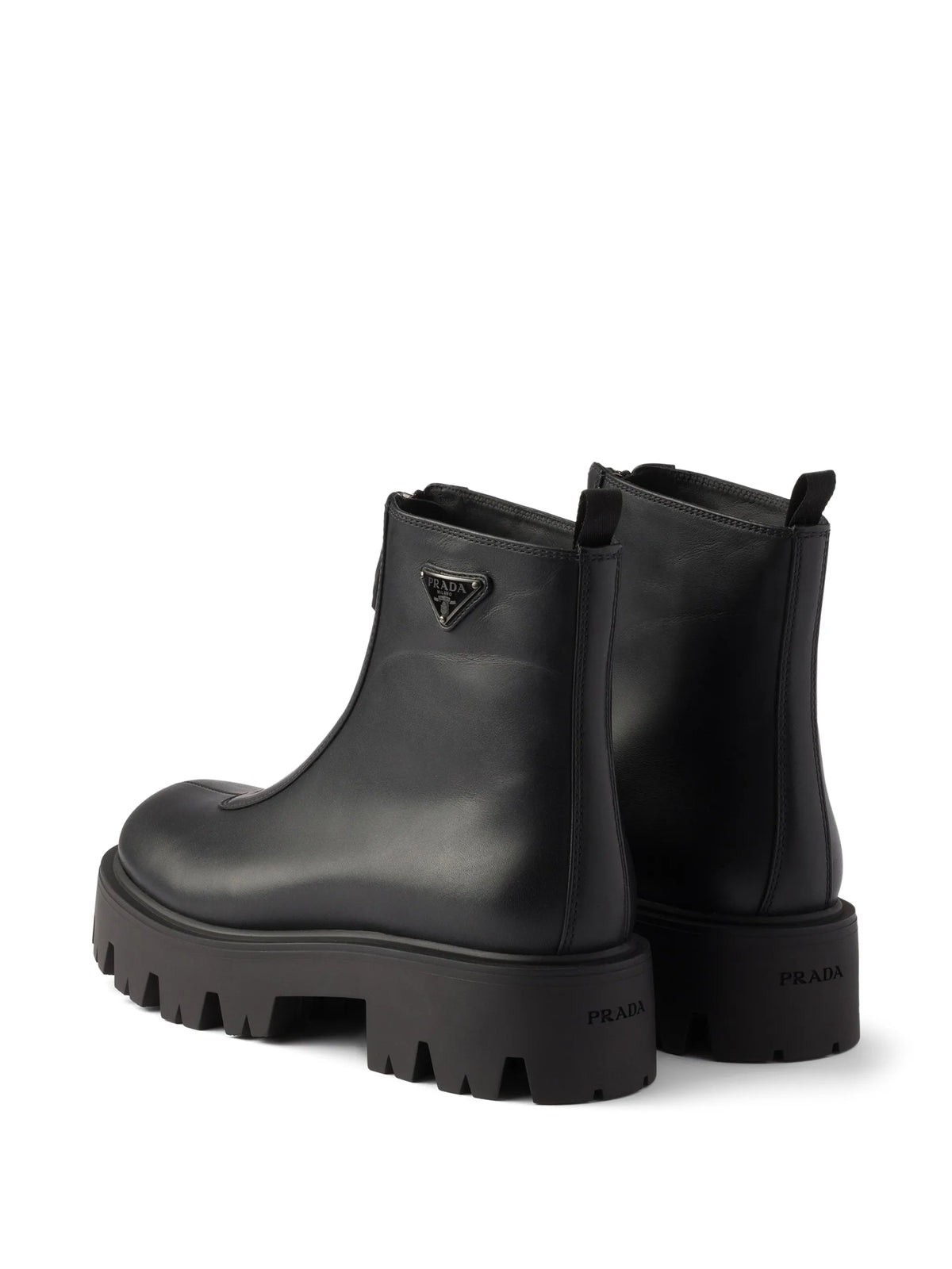 leather zipper booties