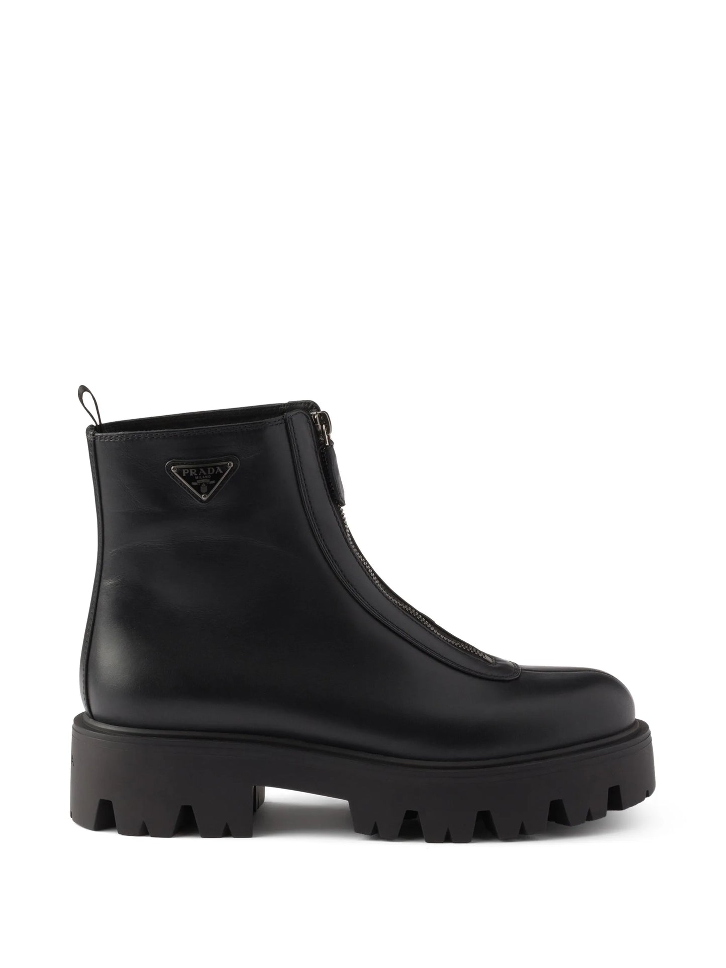 leather zipper booties