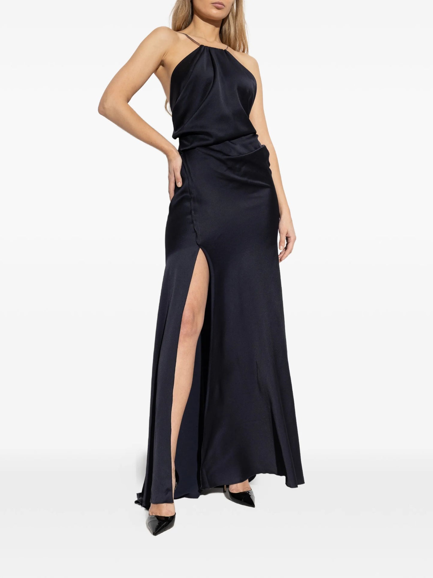 chain halter gown
