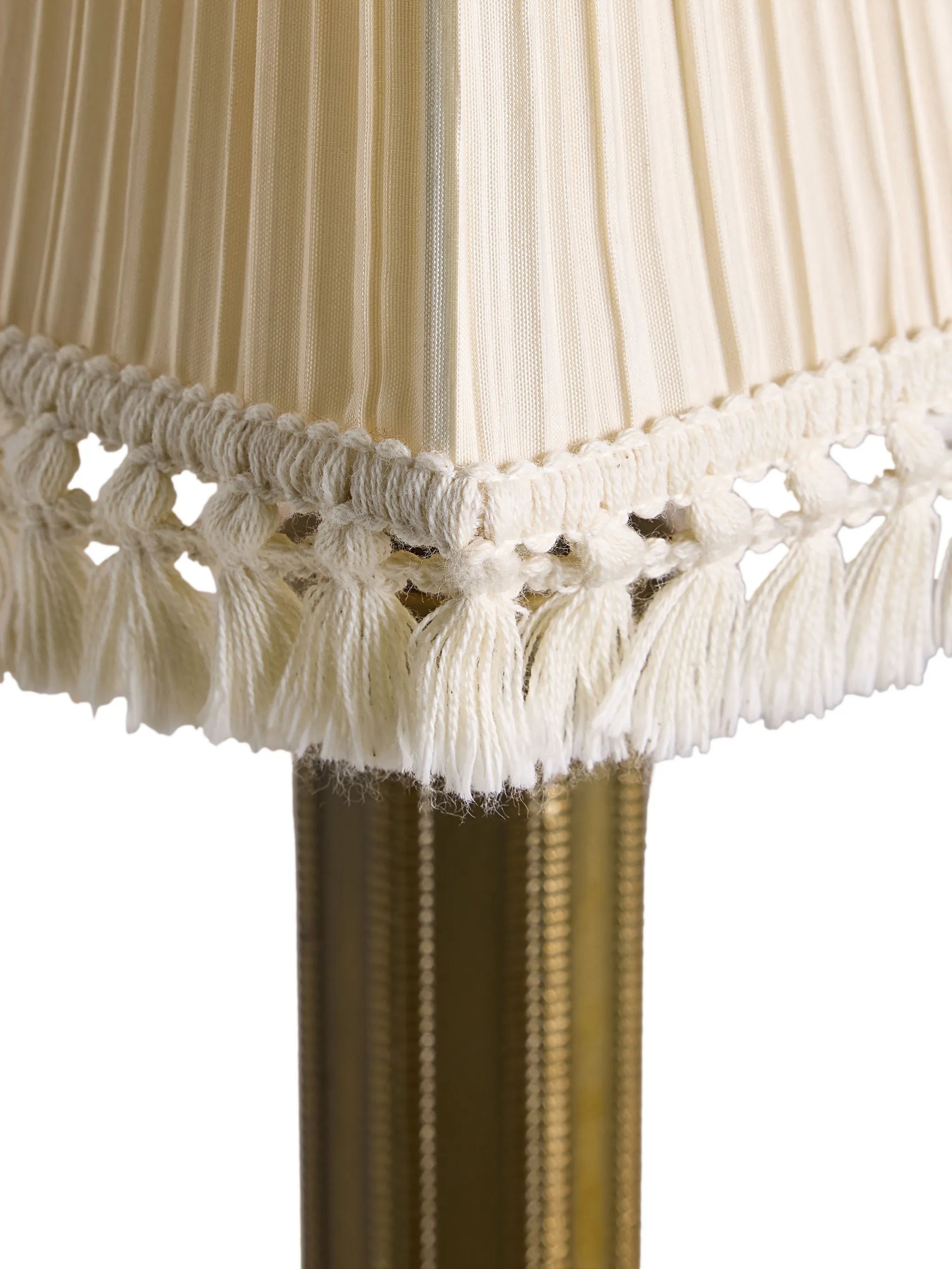 Oxford pleated tassel portable lamp