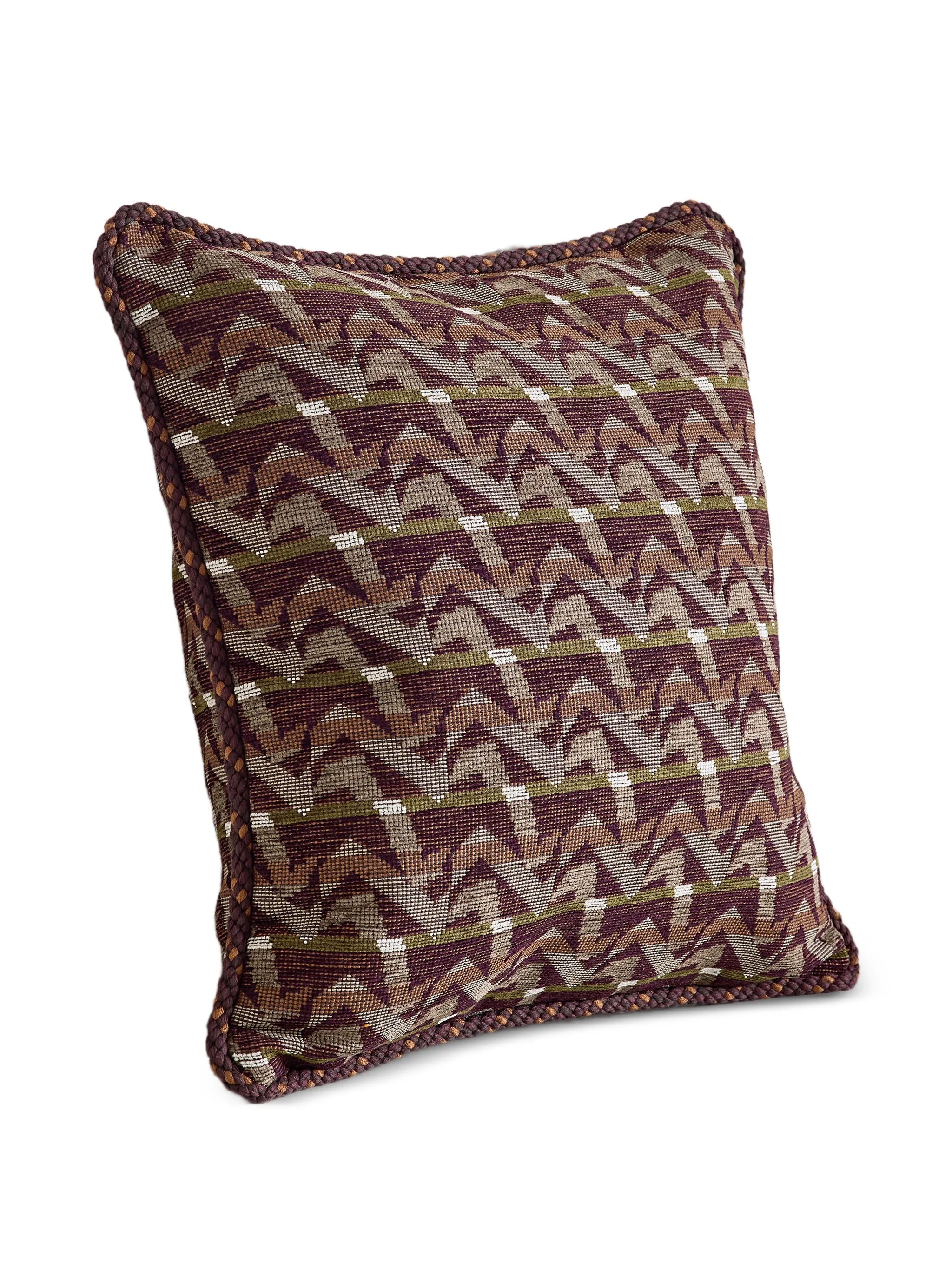 Fulton patterned rope-trim cushion