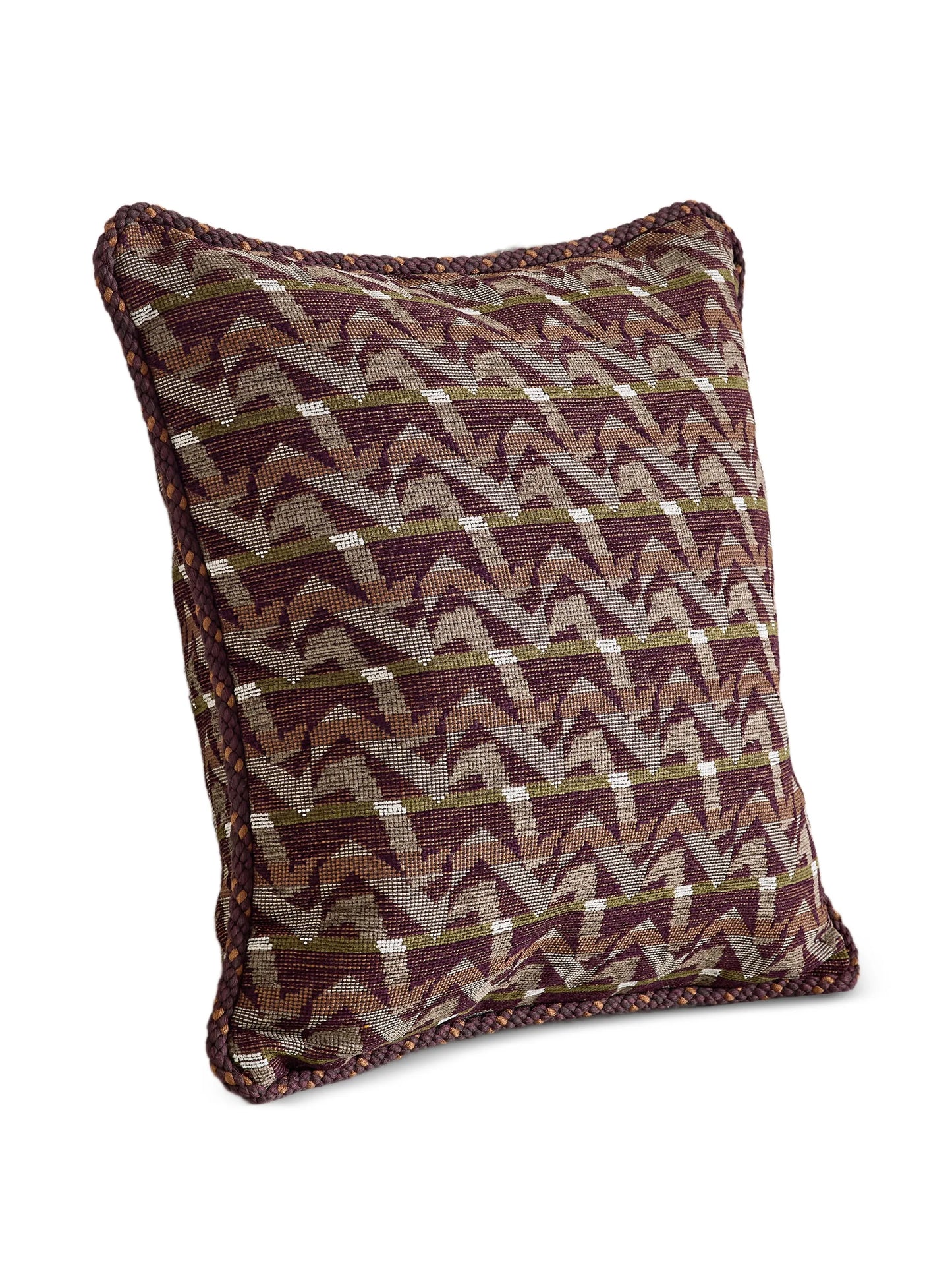Fulton patterned rope-trim cushion