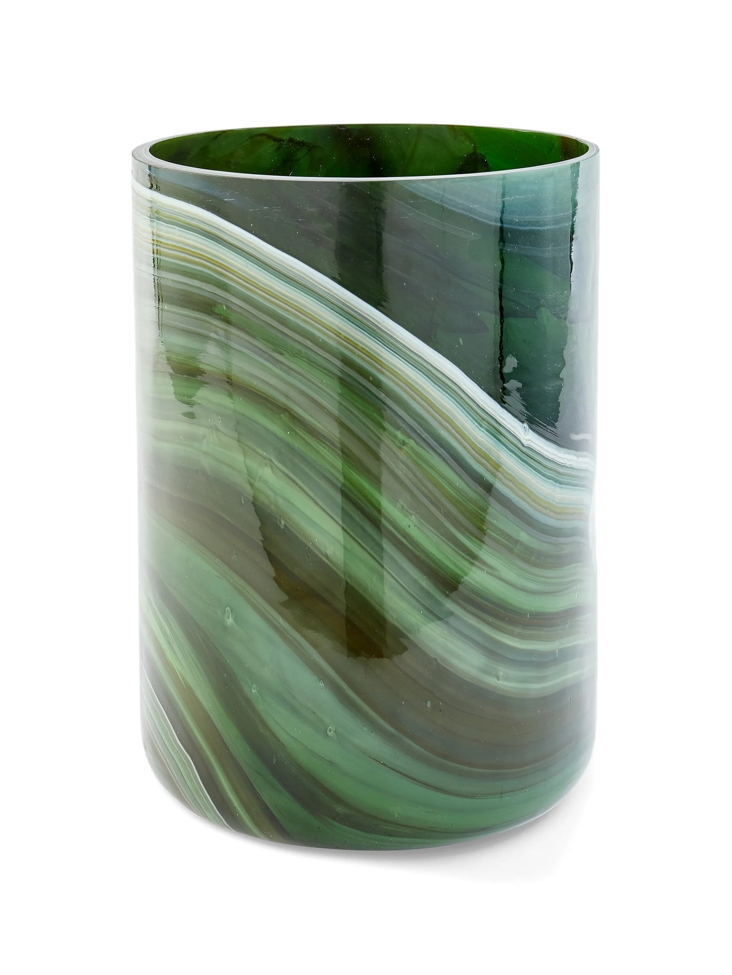 large marbled glass vase