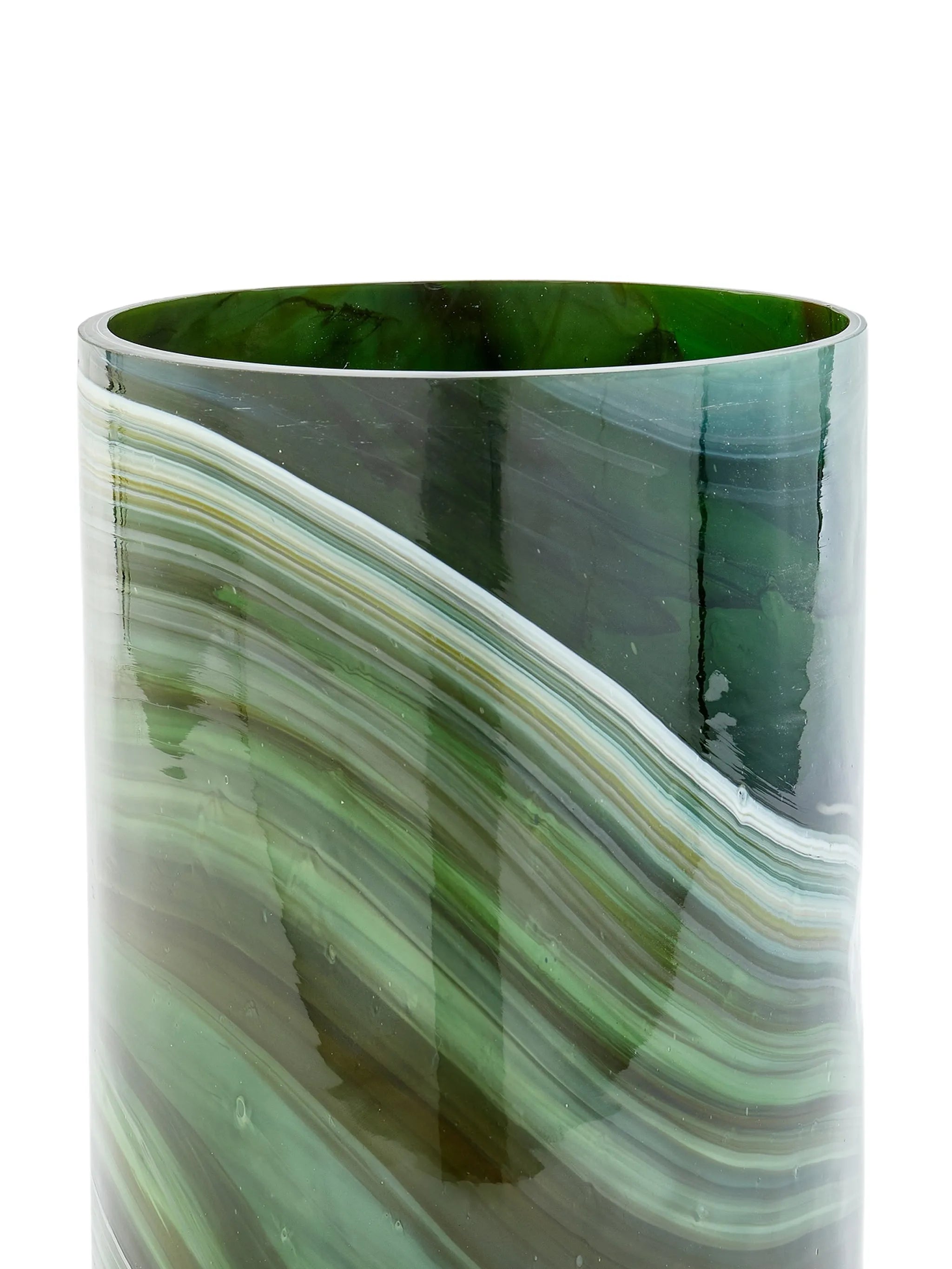large marbled glass vase